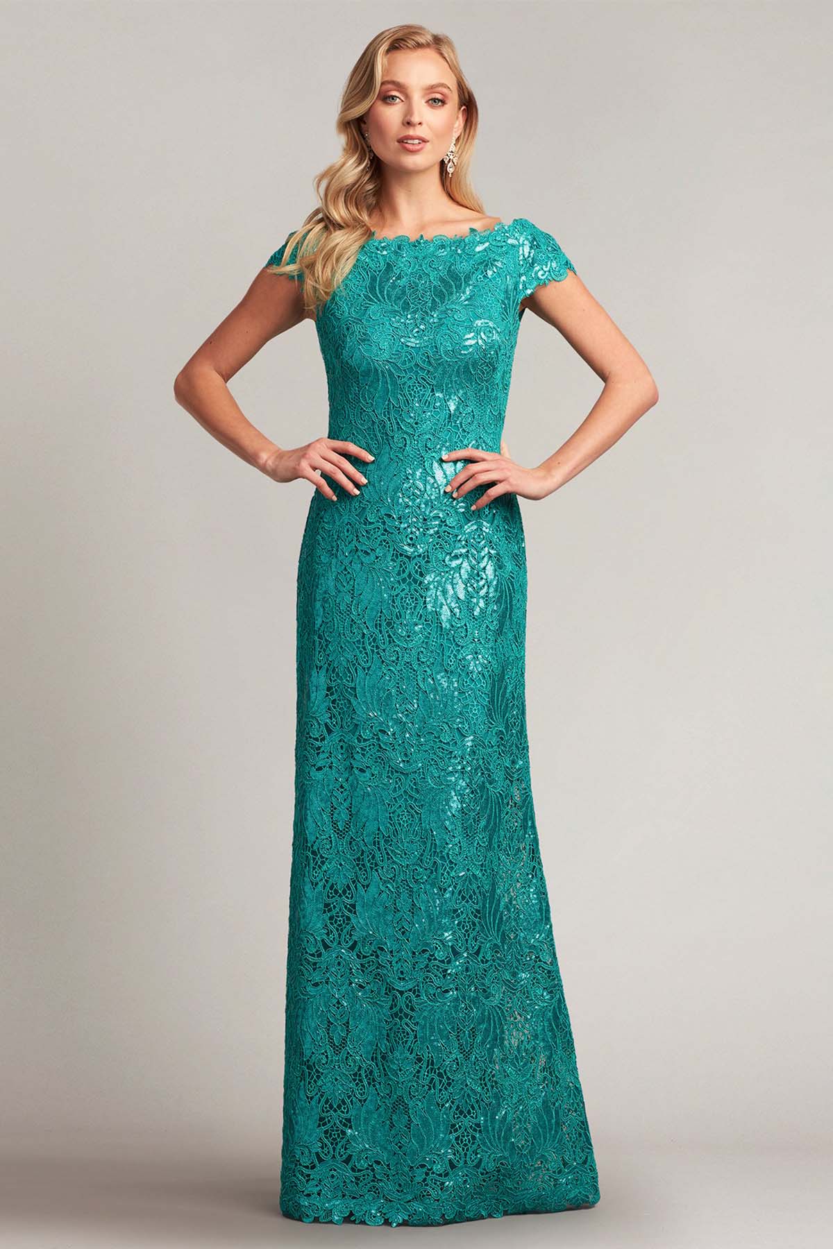 Tadashi Shoji Fisher Maxi Abiye Elbise-Libas Trendy Fashion Store