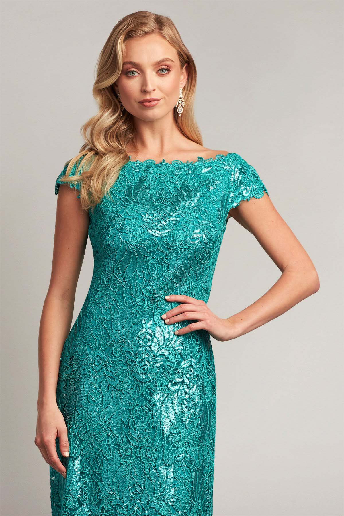 Tadashi Shoji Fisher Maxi Abiye Elbise-Libas Trendy Fashion Store