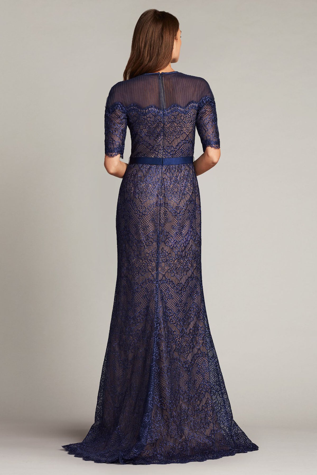 Tadashi Shoji Oden Nakış Dantelli Maxi Abiye Elbise-Libas Trendy Fashion Store