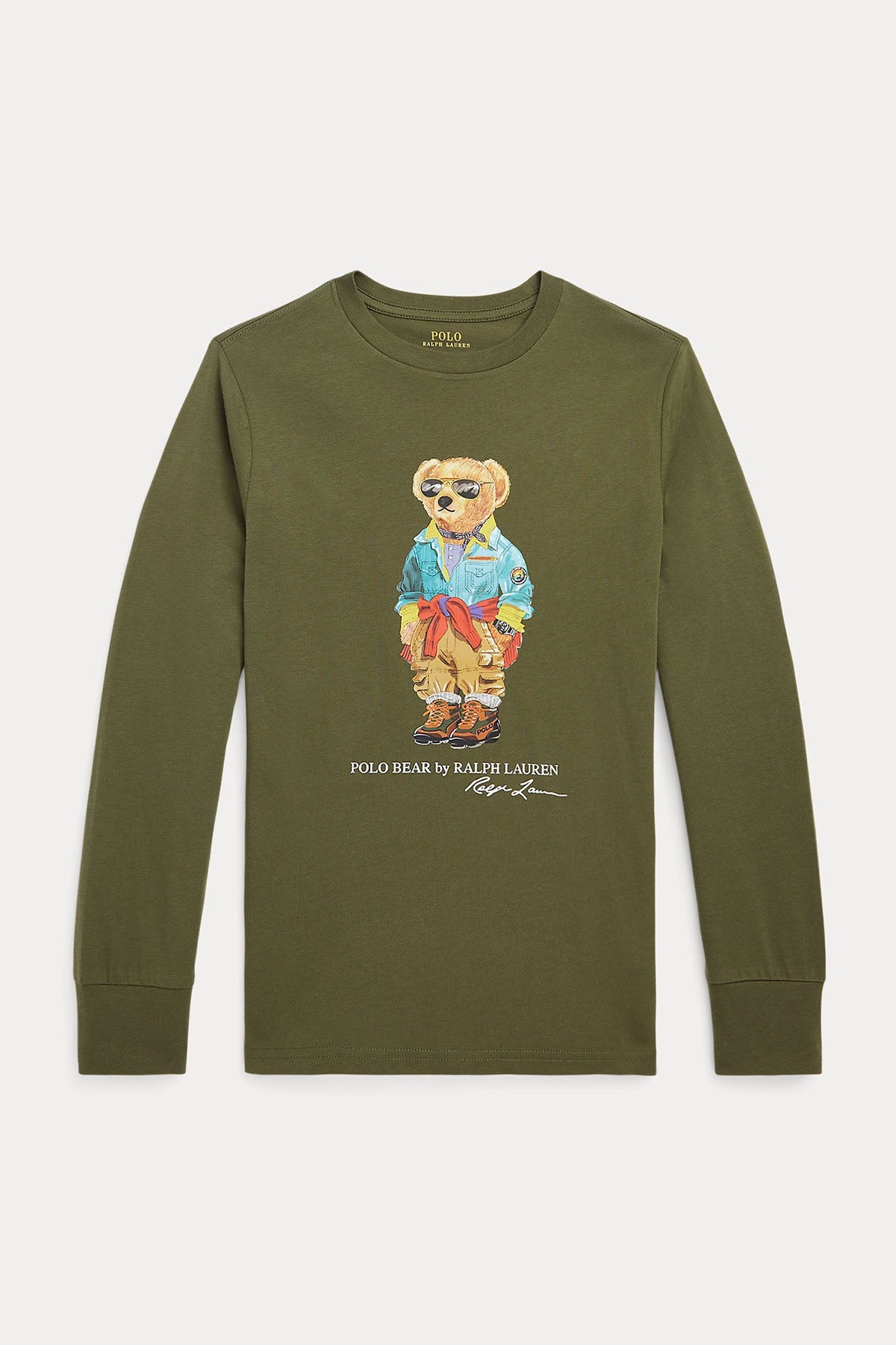 Polo Ralph Lauren Kids 12-18 Aylık Erkek Bebek Uzun Kollu Polo Bear T-shirt