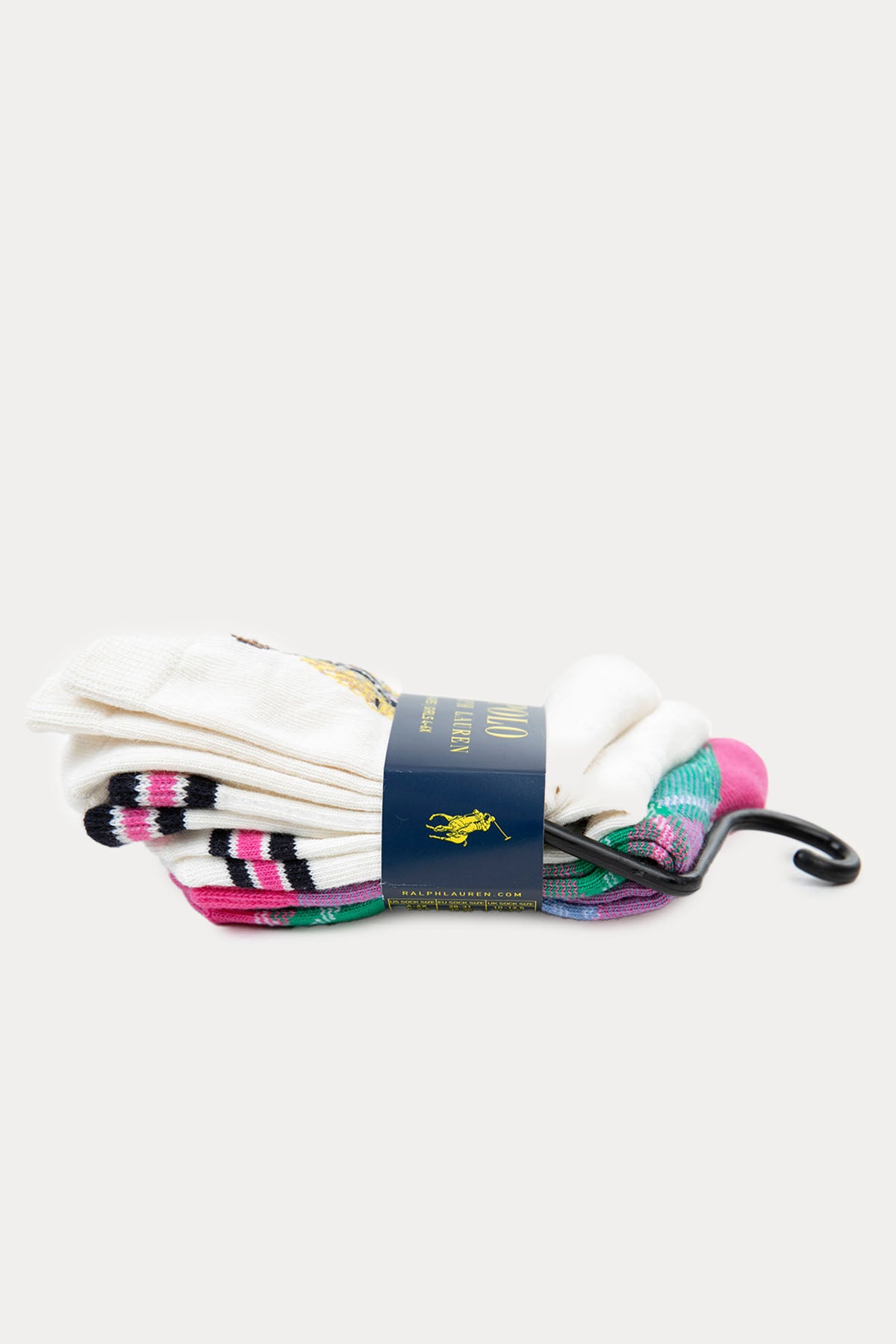 Polo Ralph Lauren Kids 4-6.5 Yaş Kız Çocuk Polo Bear 3'lü Paket Çorap-Libas Trendy Fashion Store