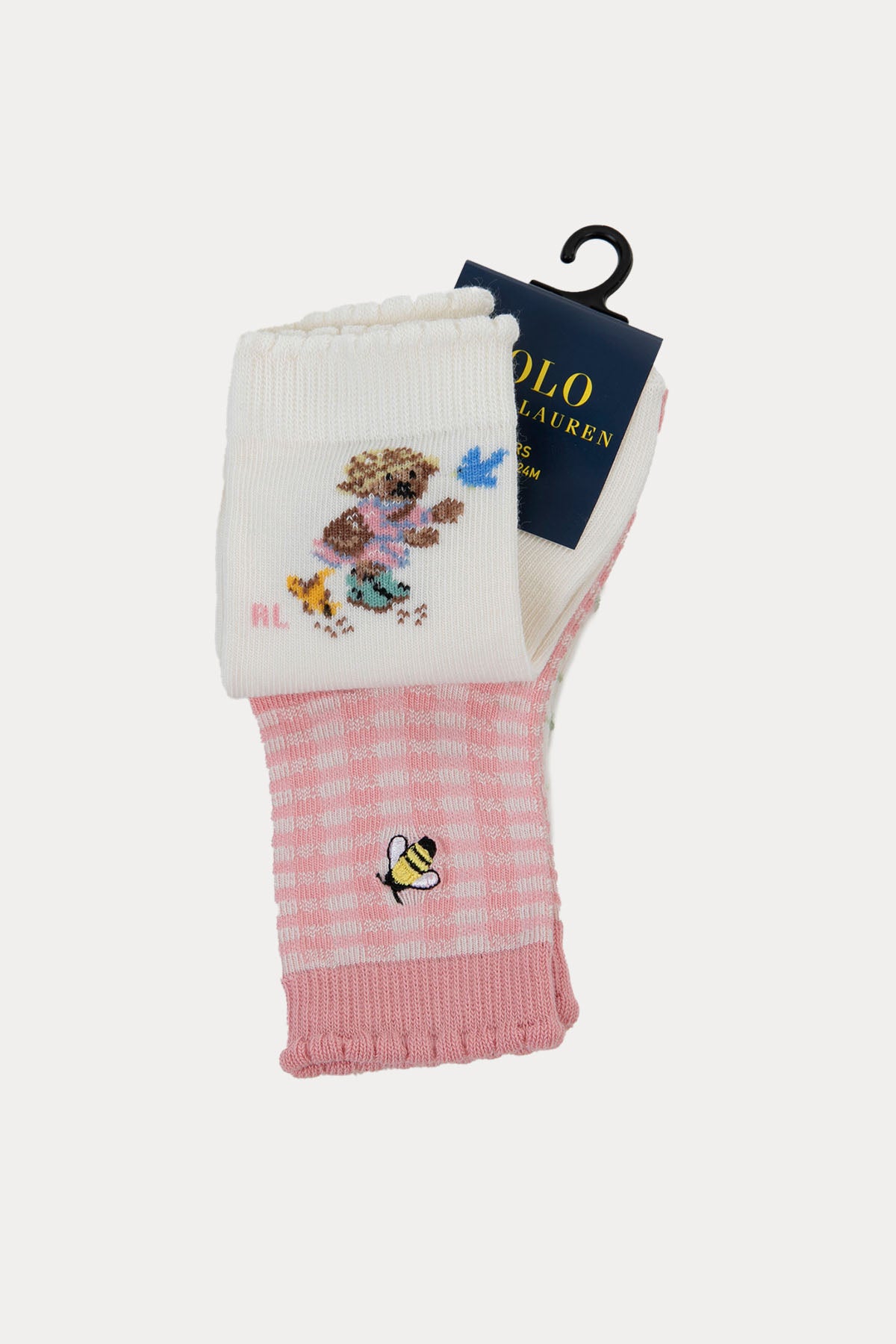 Polo Ralph Lauren Kids 18-24 Aylık Kız Bebek Polo Bear 3'lü Paket Çorap-Libas Trendy Fashion Store