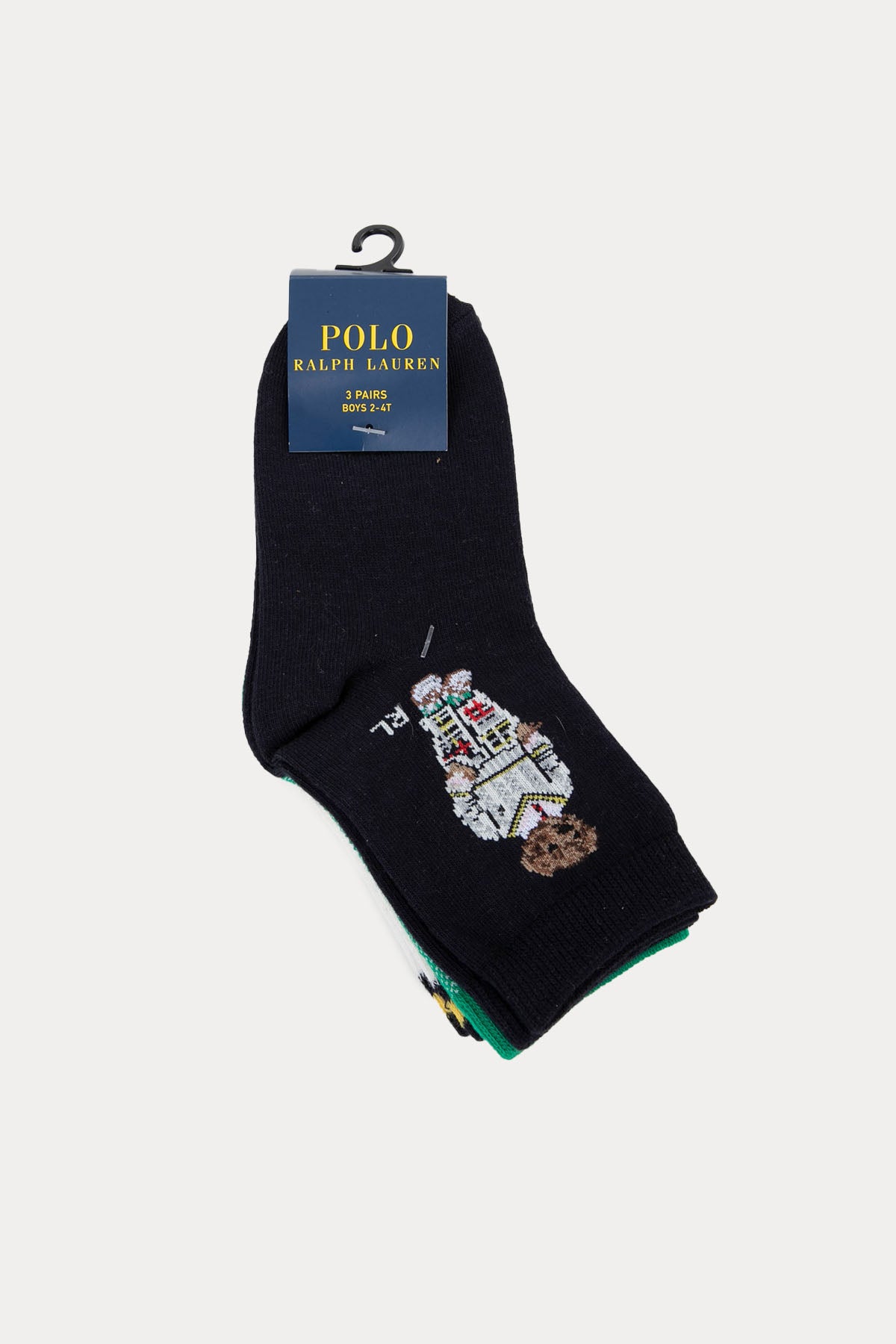 Polo Ralph Lauren Kids 2-4 Yaş Erkek Çocuk Polo Bear 3'lü Paket Çorap-Libas Trendy Fashion Store