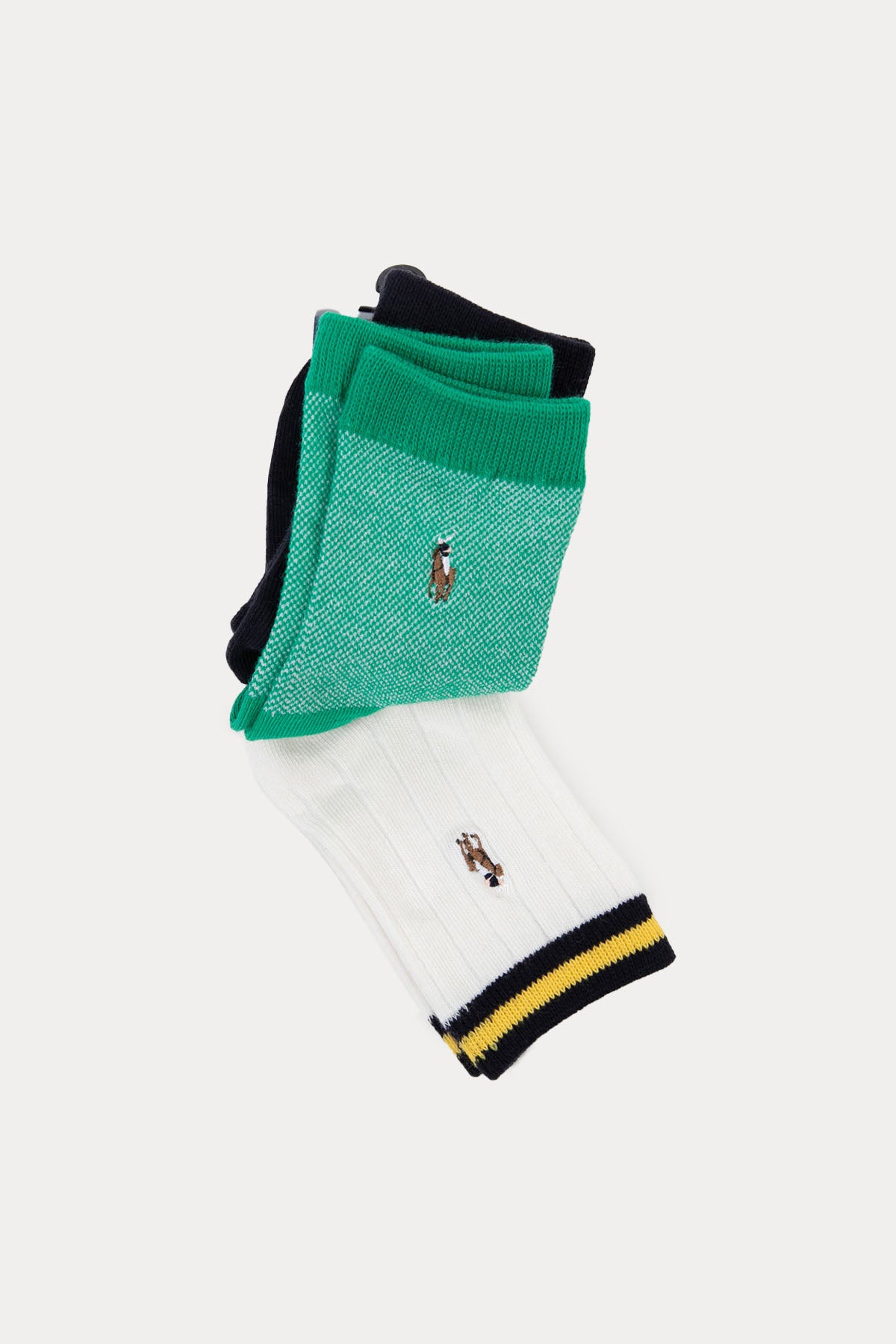 Polo Ralph Lauren Kids 2-4 Yaş Erkek Çocuk Polo Bear 3'lü Paket Çorap-Libas Trendy Fashion Store