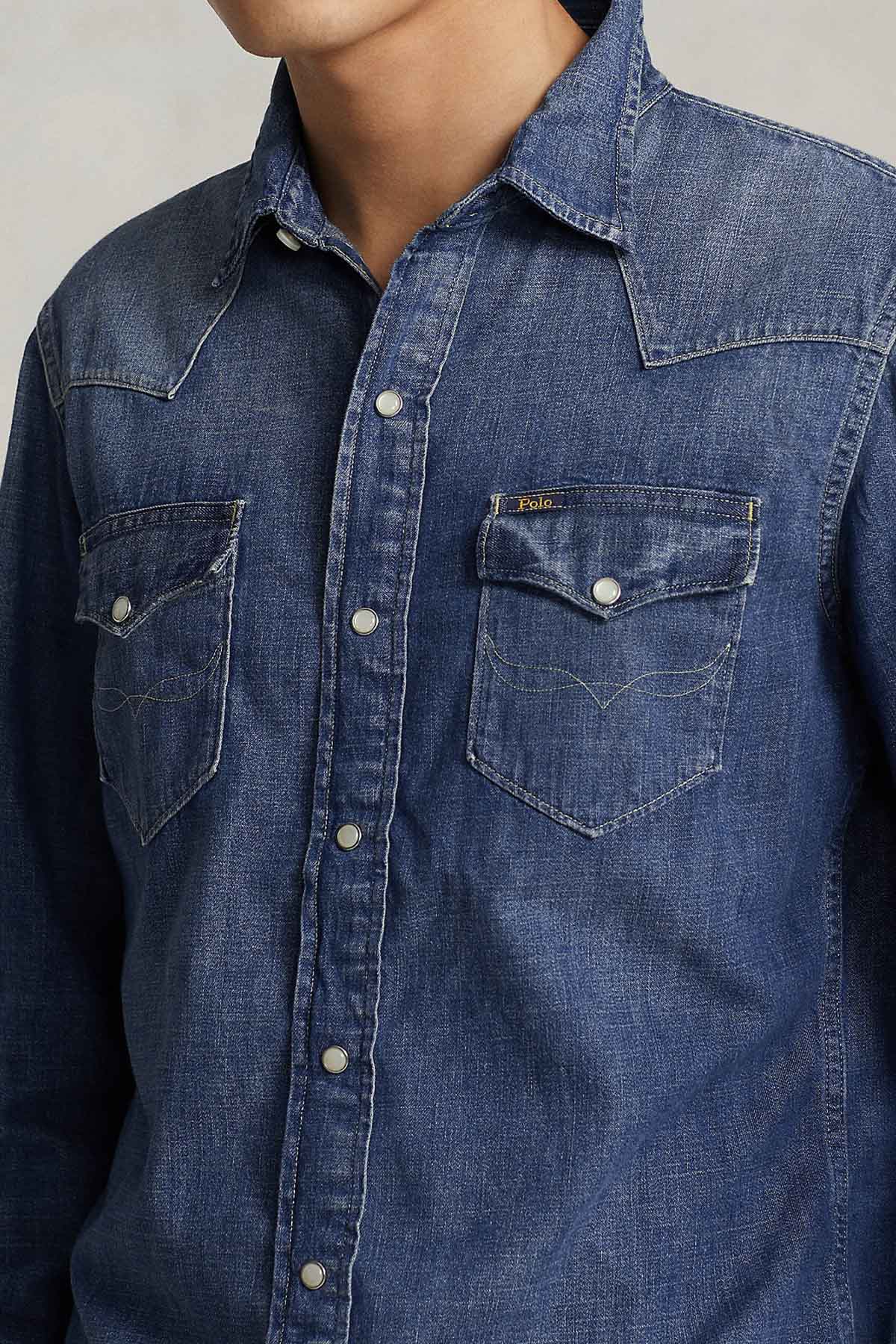 Polo Ralph Lauren Klasik Yaka Denim Gömlek-Libas Trendy Fashion Store