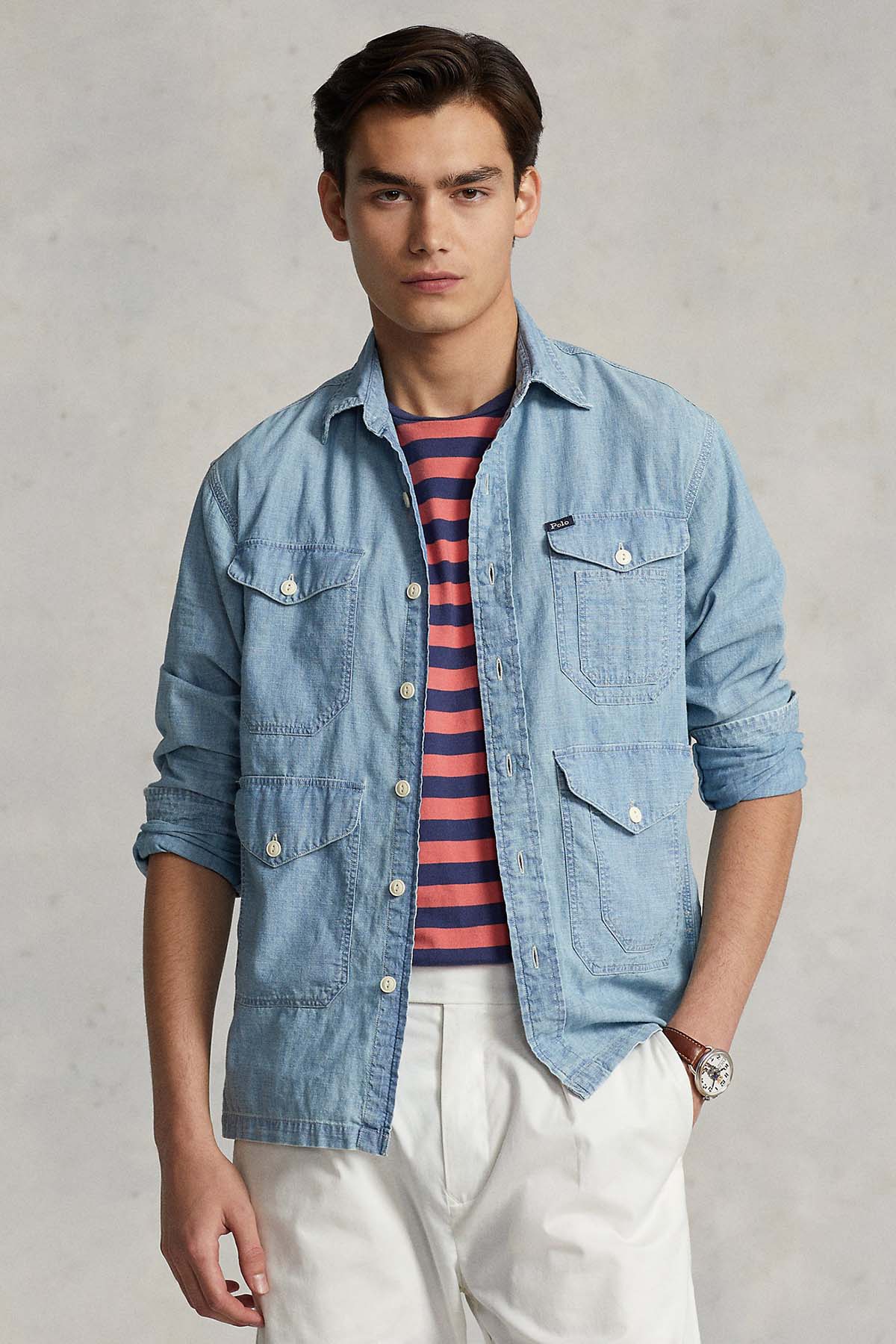 Polo Ralph Lauren Cep Detaylı Denim Gömlek