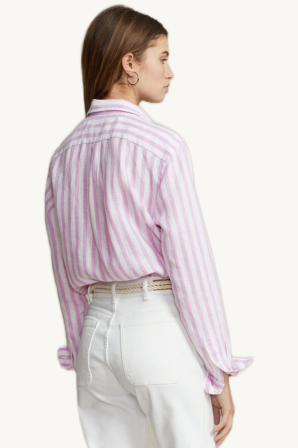 Polo Ralph Lauren Relaxed Fit Çizgili Keten Gömlek-Libas Trendy Fashion Store