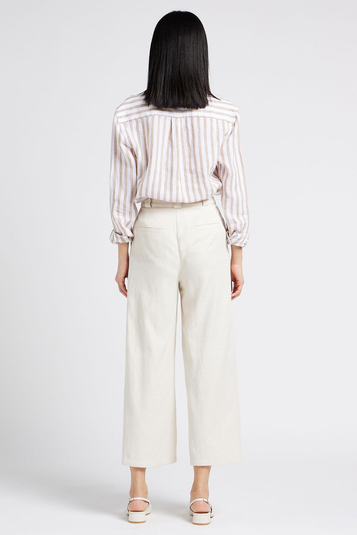 Polo Ralph Lauren Relaxed Fit Çizgili Keten Gömlek-Libas Trendy Fashion Store