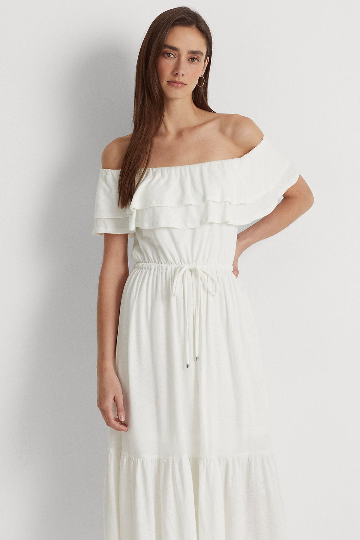 Polo Ralph Lauren Ketenli Midi Elbise