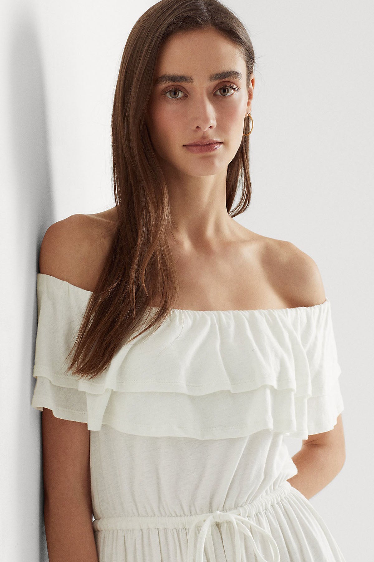 Polo Ralph Lauren Ketenli Midi Elbise