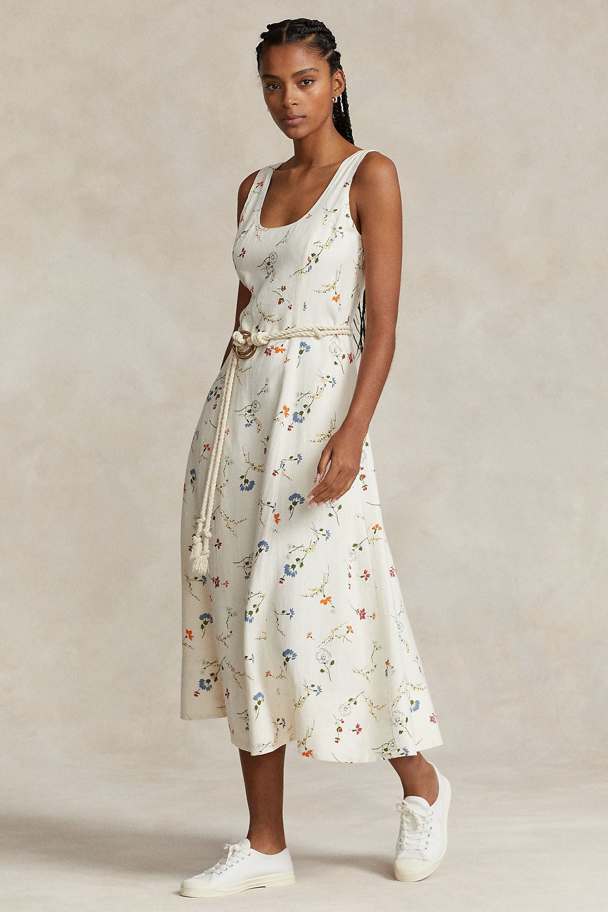 Polo Ralph Lauren Çiçek Desenli Midi Elbise-Libas Trendy Fashion Store