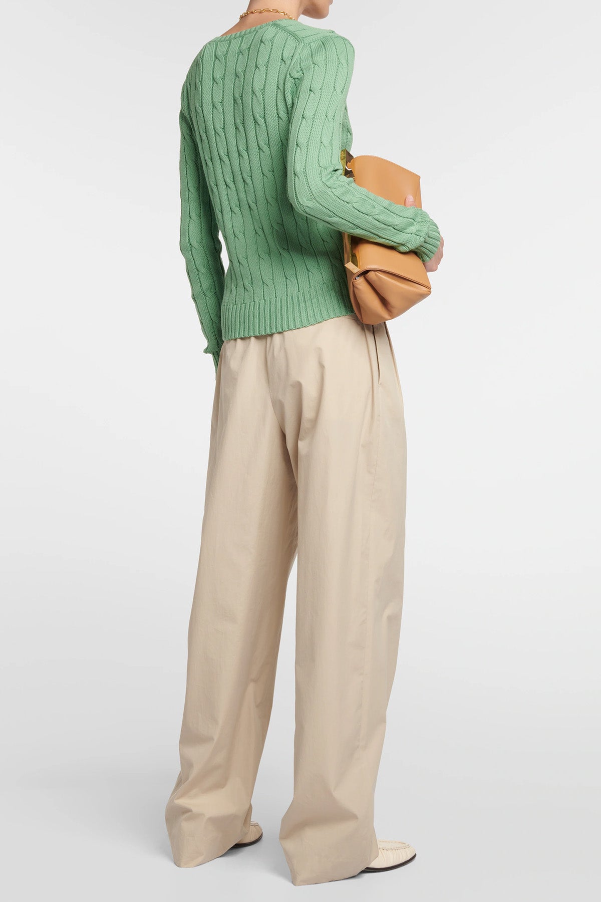 Polo Ralph Lauren Pima Cotton Slim Fit V Yaka Saç Örgü Triko-Libas Trendy Fashion Store