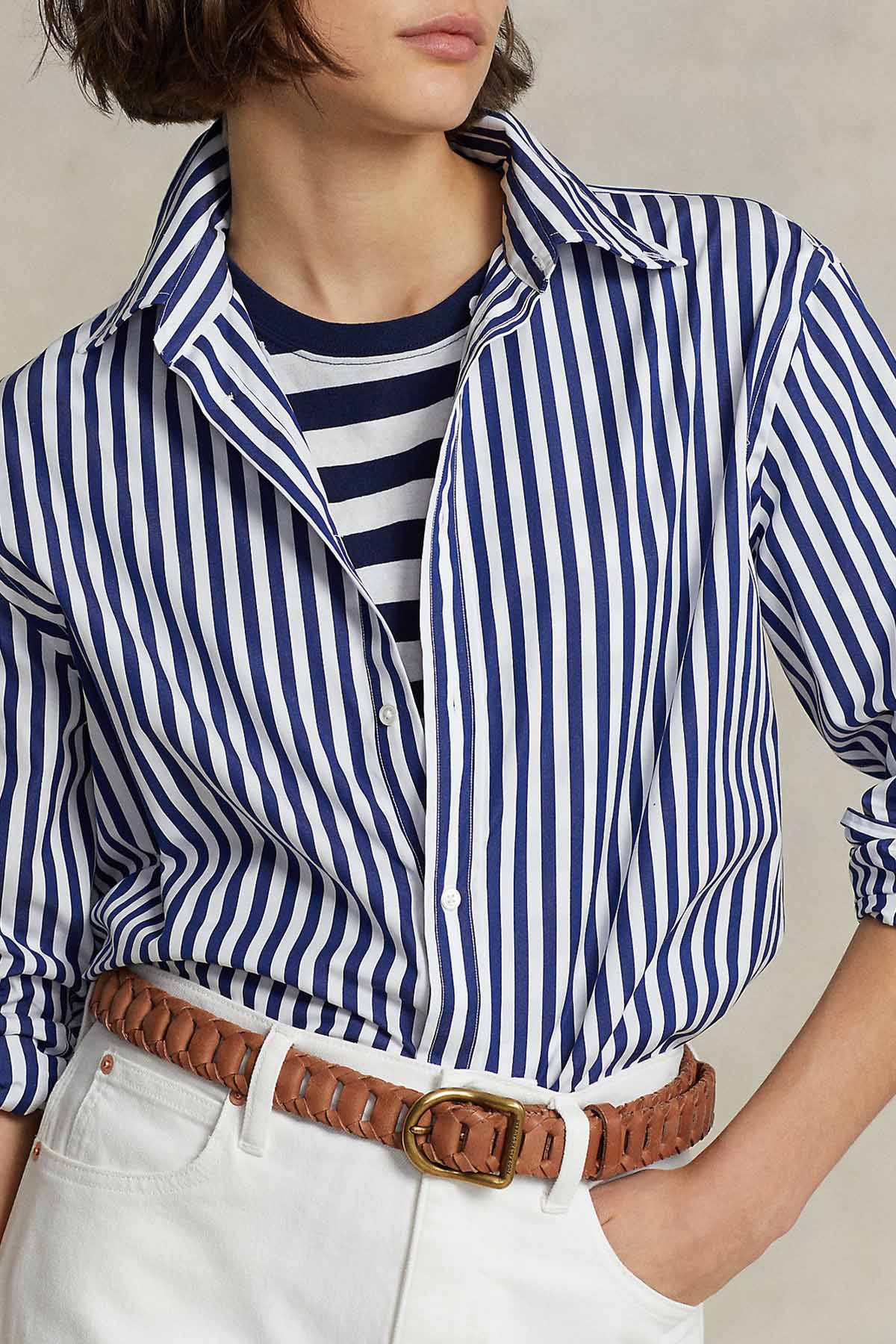 Polo Ralph Lauren Geniş Kesim Çizgili Gömlek-Libas Trendy Fashion Store