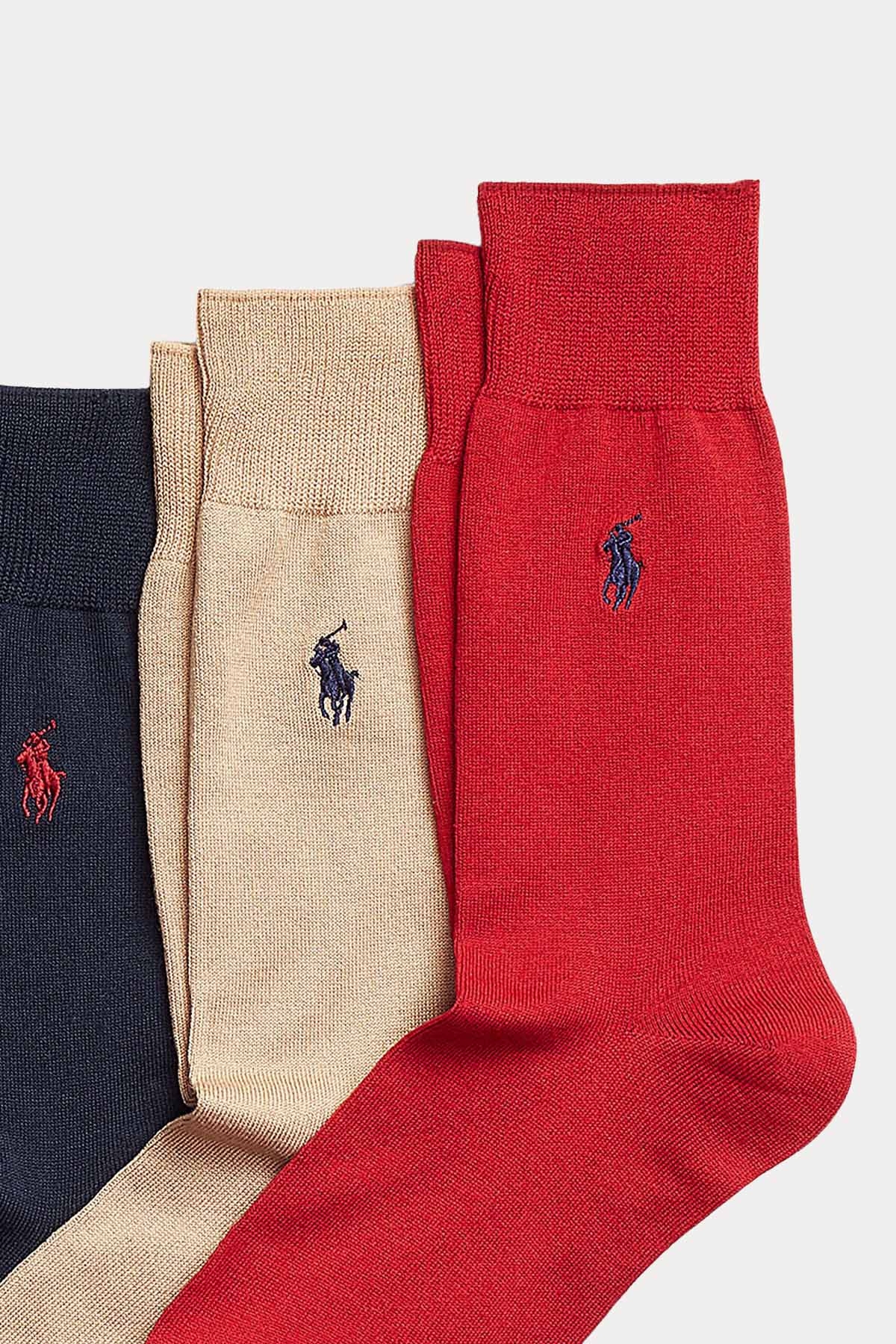 Polo Ralph Lauren İskoç İpliği 3'lü Paket Çorap