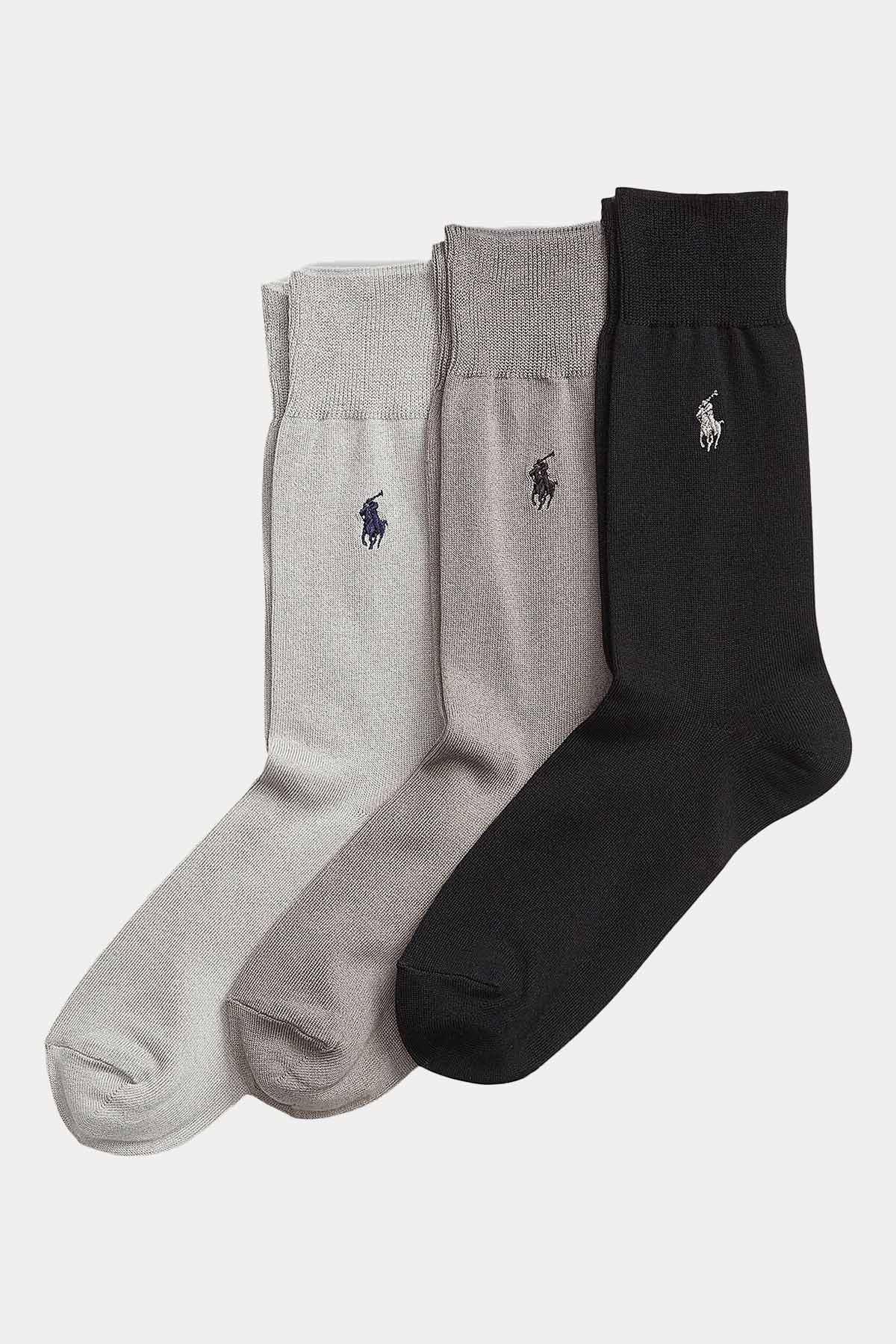Polo Ralph Lauren İskoç İpliği 3'lü Paket Çorap-Libas Trendy Fashion Store
