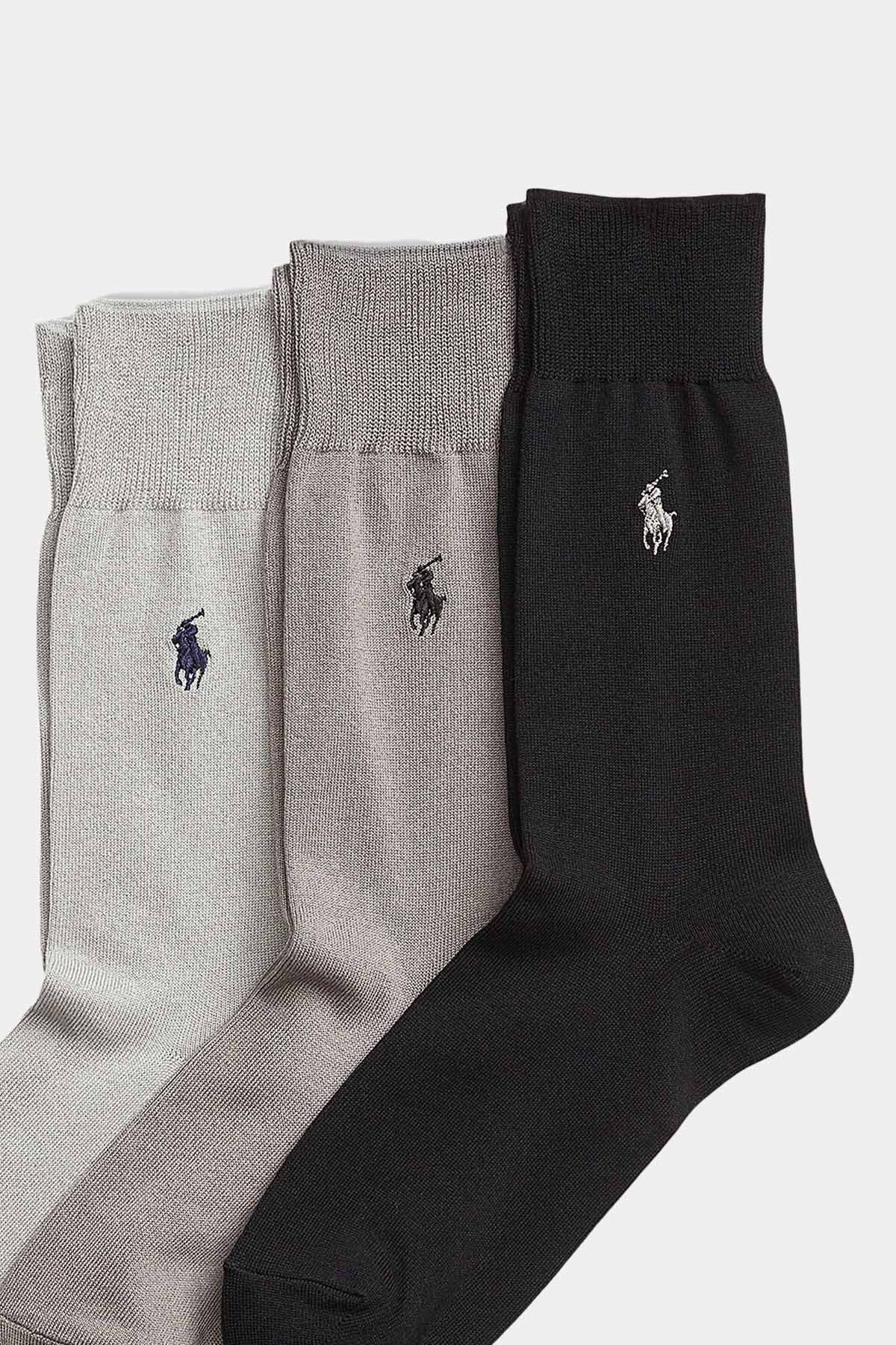 Polo Ralph Lauren İskoç İpliği 3'lü Paket Çorap-Libas Trendy Fashion Store