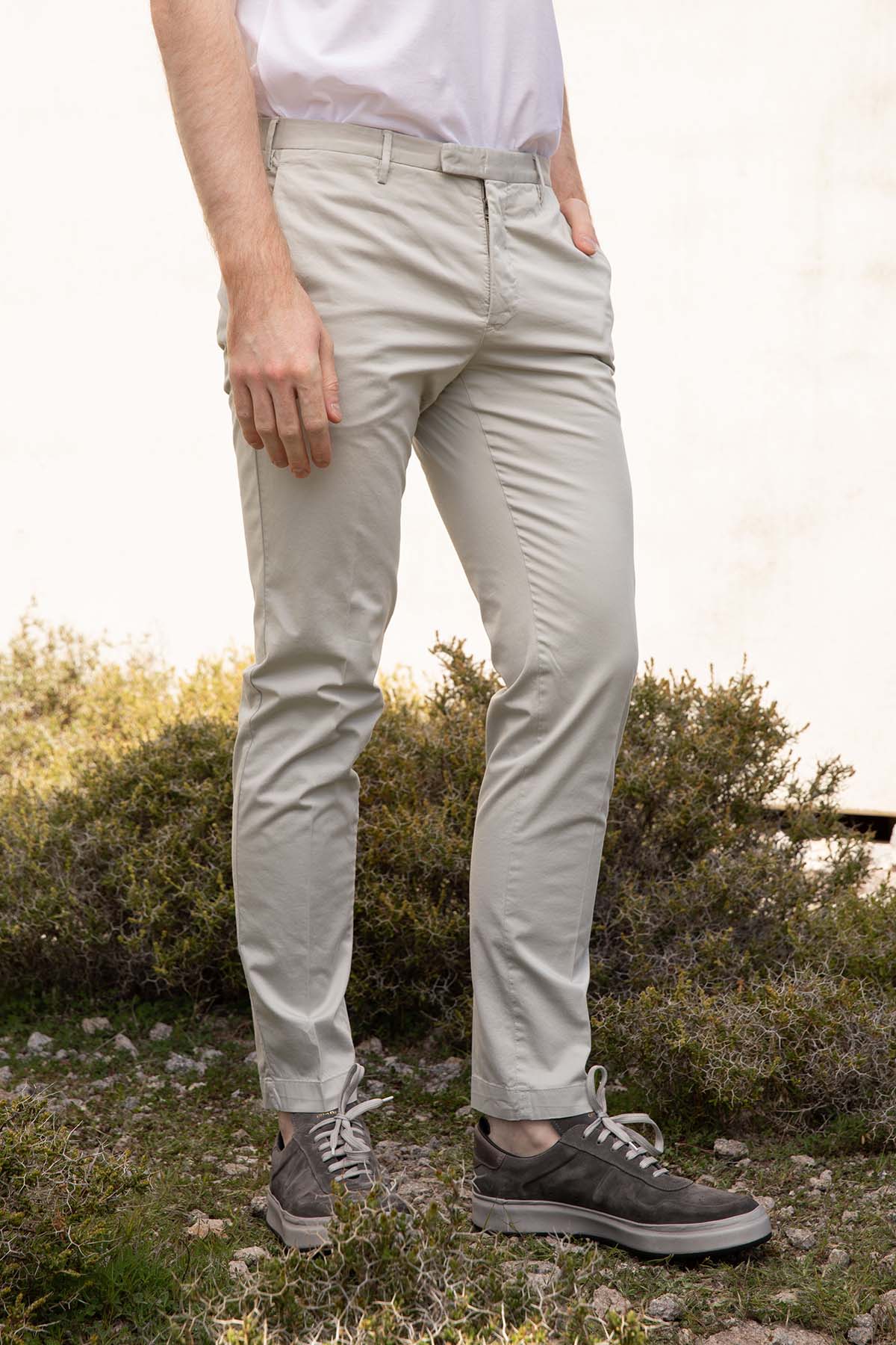 Pantaloni Torino Skinny Fit Yandan Cepli Streç Pantolon