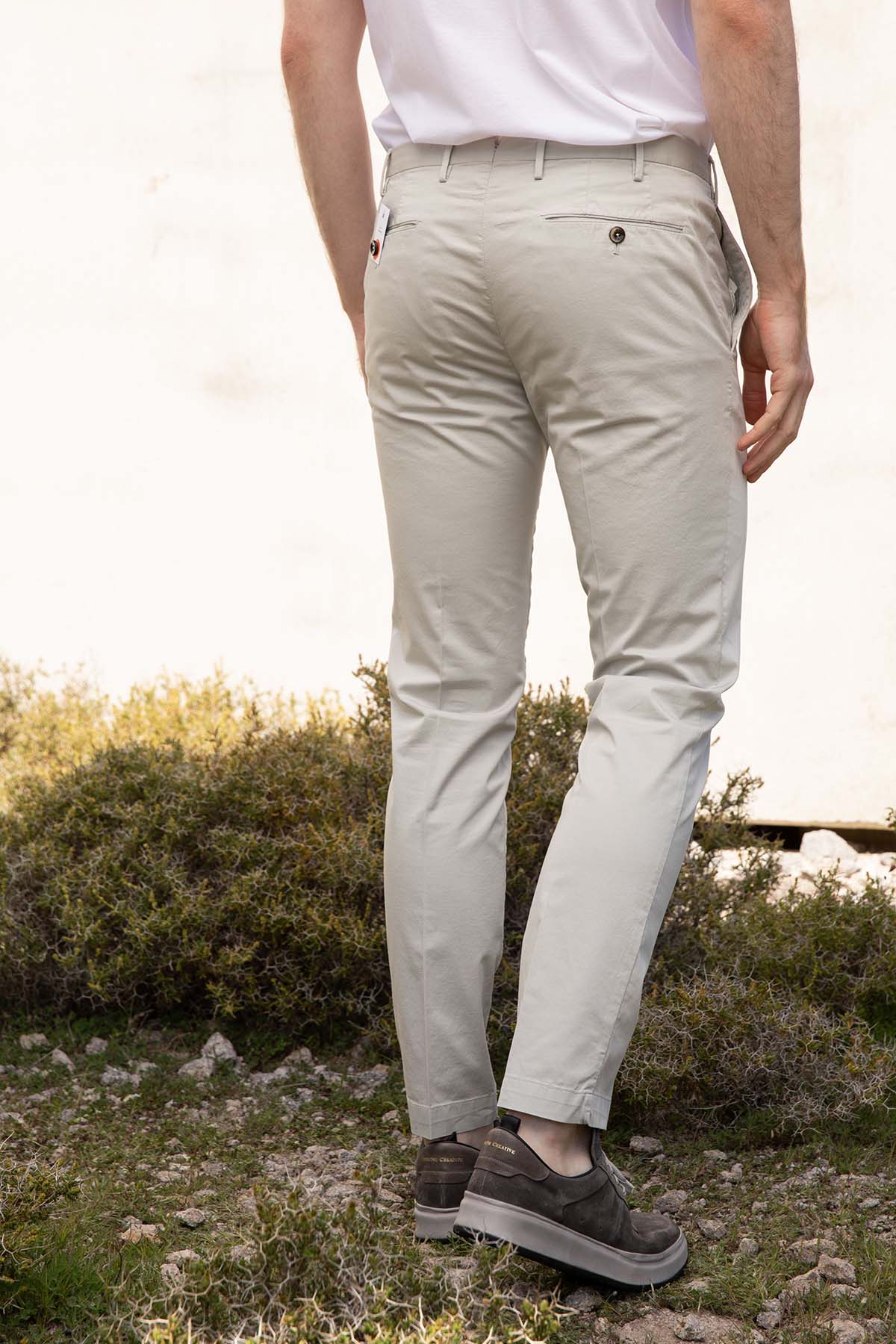 Pantaloni Torino Skinny Fit Yandan Cepli Streç Pantolon