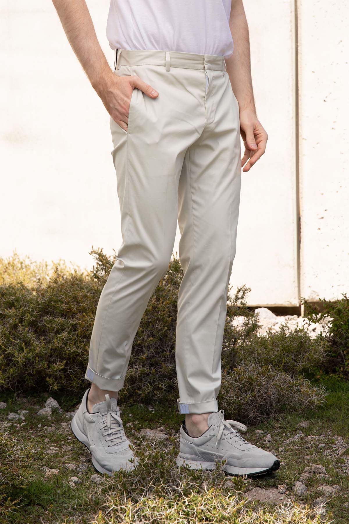 Pantaloni Torino Epsilon Yandan Cepli Streç Pantolon