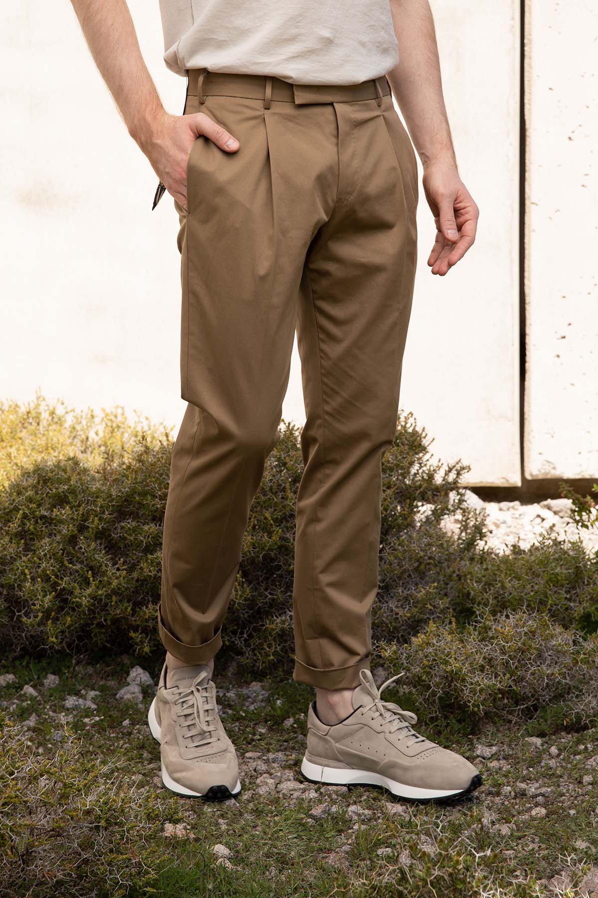 Pantaloni Torino Undici Tek Pileli Streç Pantolon