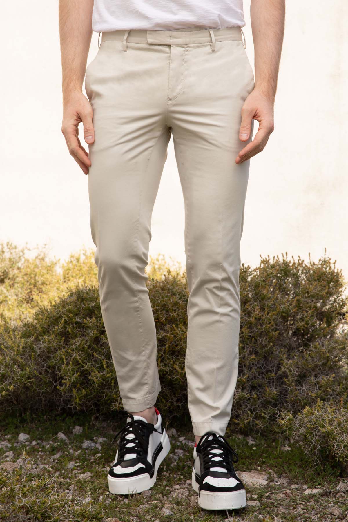 Pantaloni Torino Skinny Fit Yandan Cepli Streç Pantolon