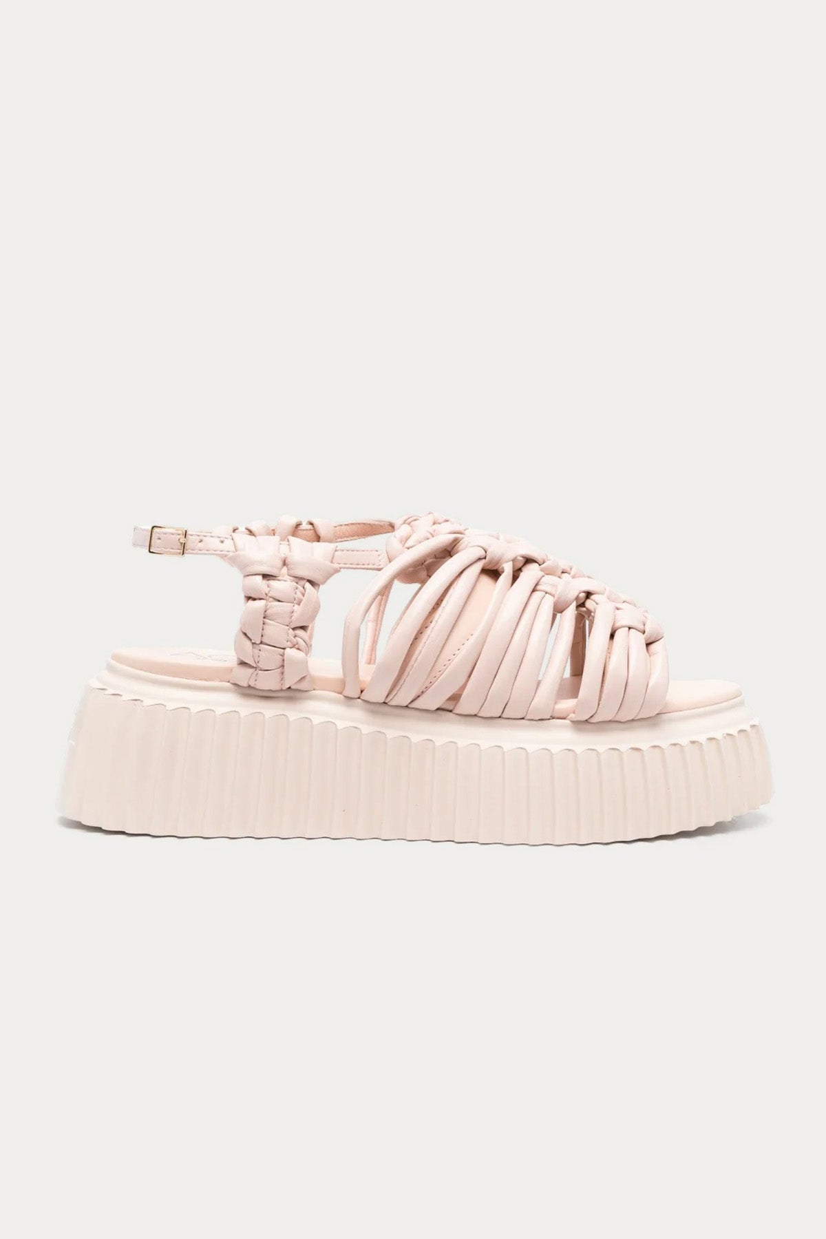 Agl Alice Flatform Örgü Deri Sandalet