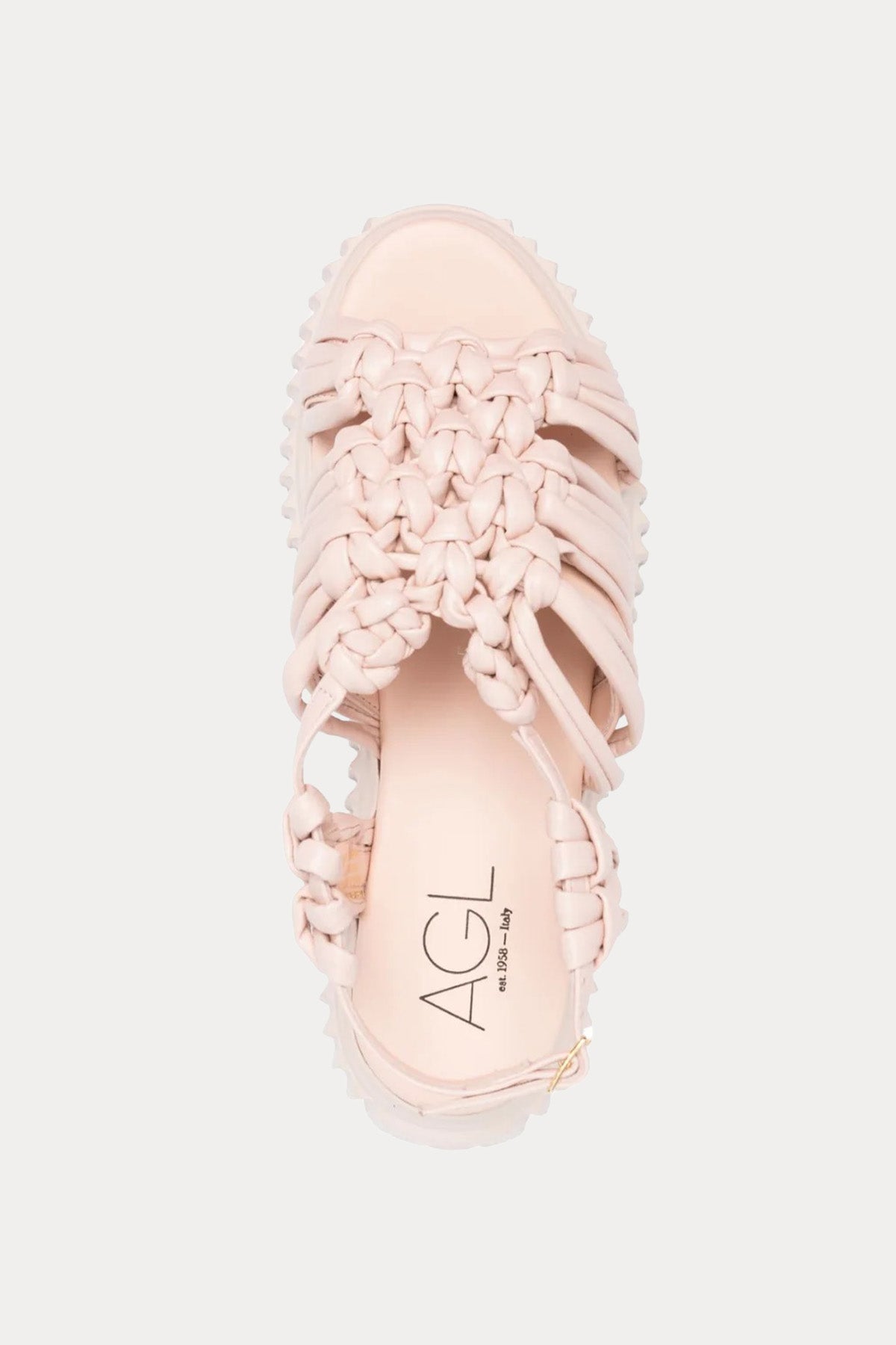 Agl Alice Flatform Örgü Deri Sandalet