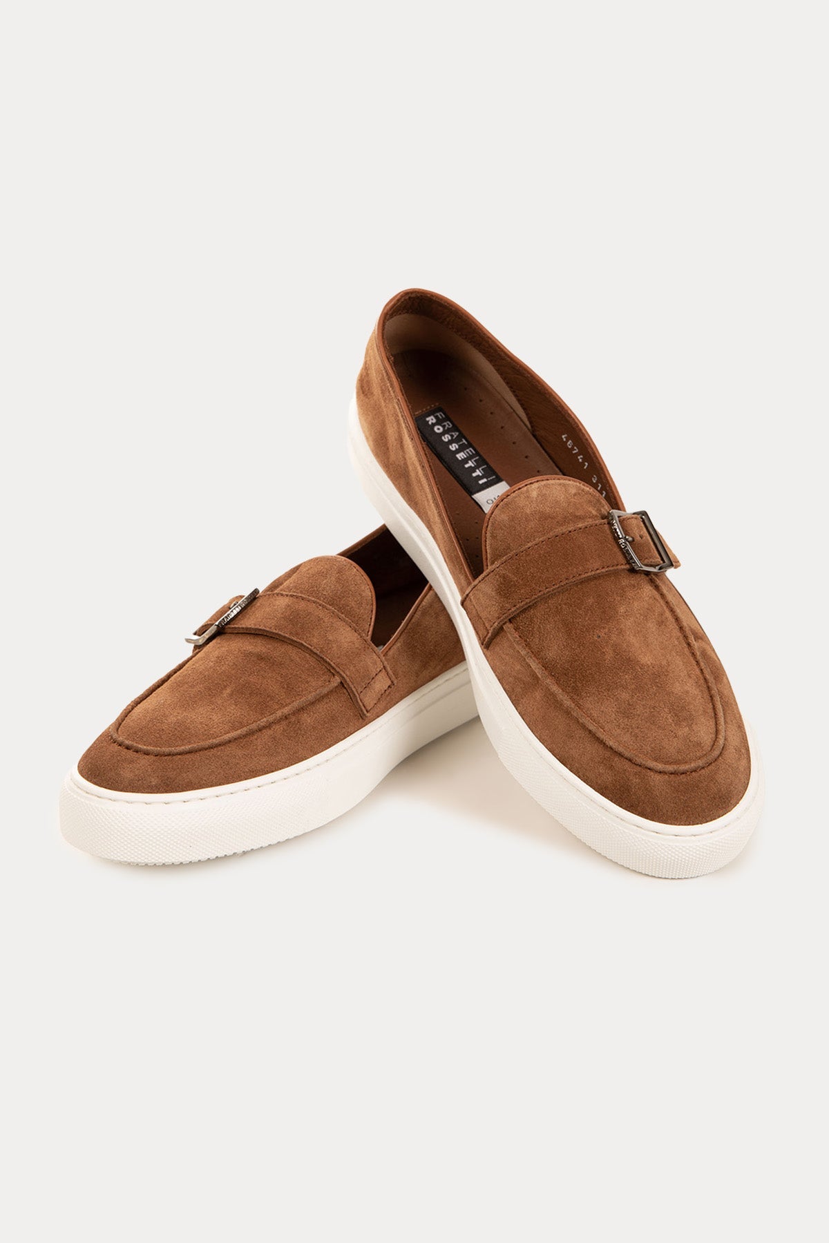 Fratelli Rossetti Metal Tokalı Süet Loafer Ayakkabı