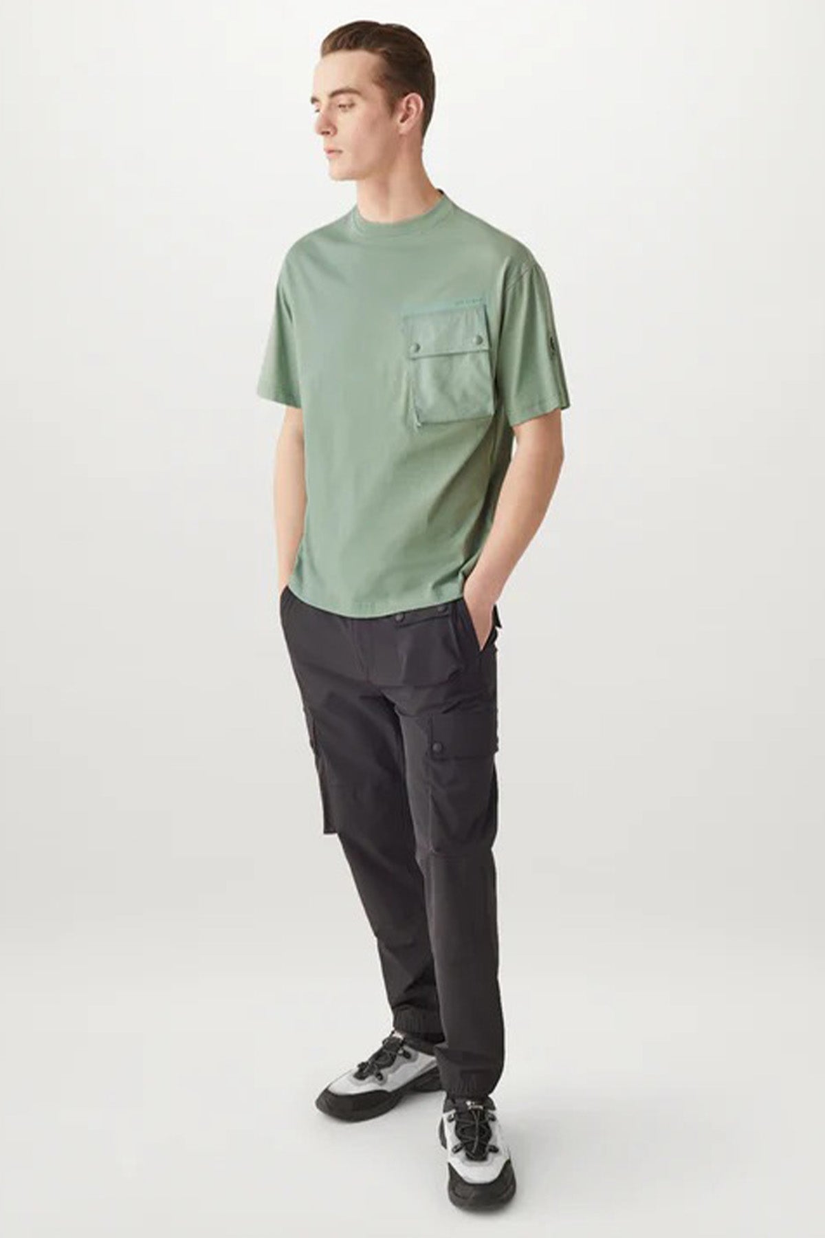 Belstaff Flow Cep Detaylı Yuvarlak Yaka T-shirt