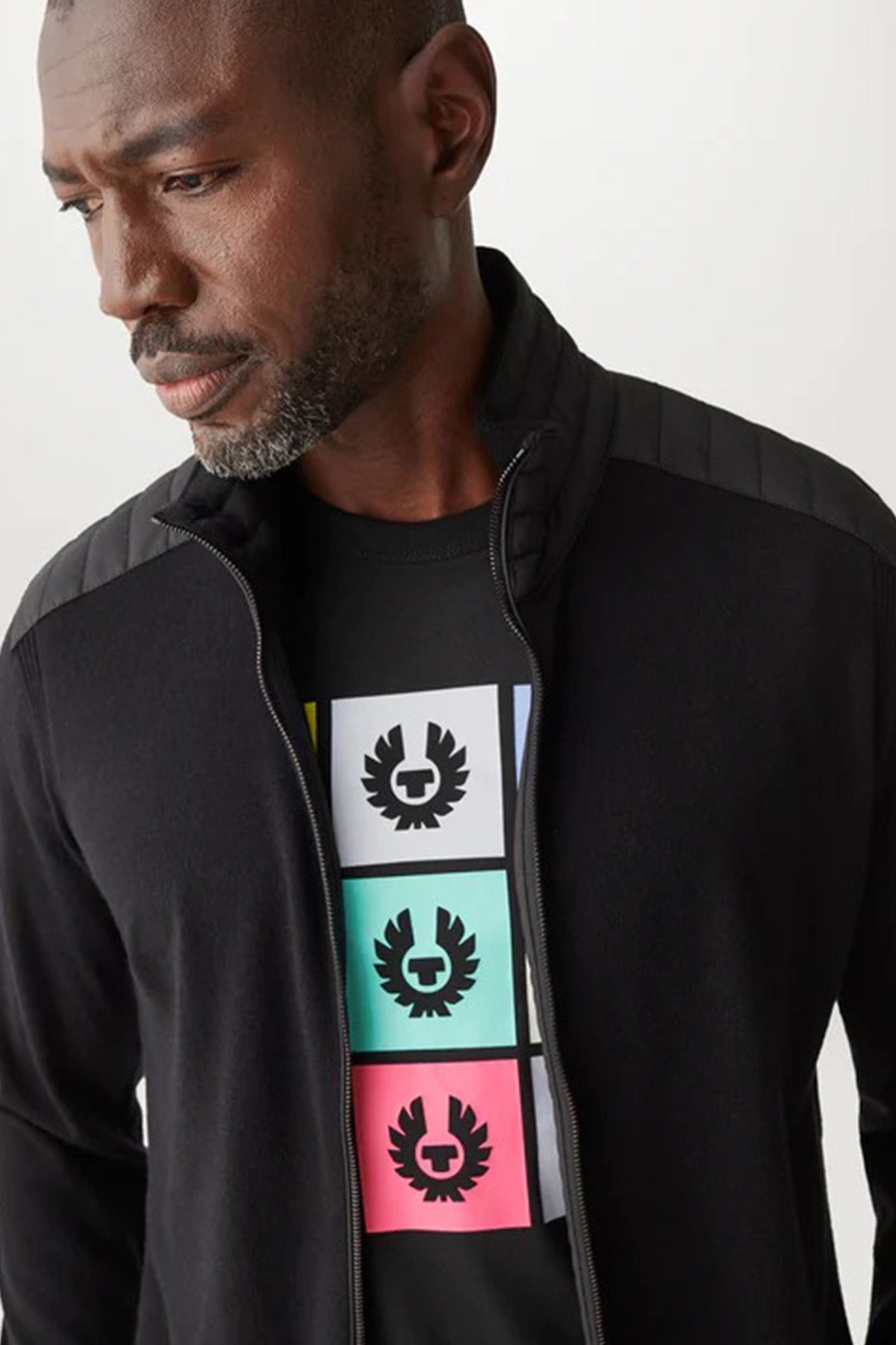 Belstaff Tile Yuvarlak Yaka Renkli Logolu T-shirt