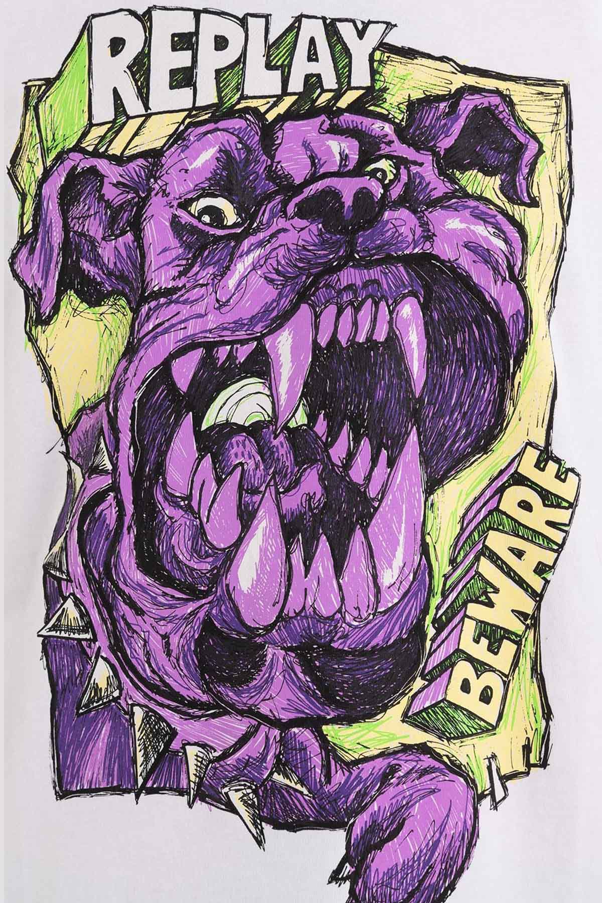 Replay Yuvarlak Yaka Baskılı T-shirt