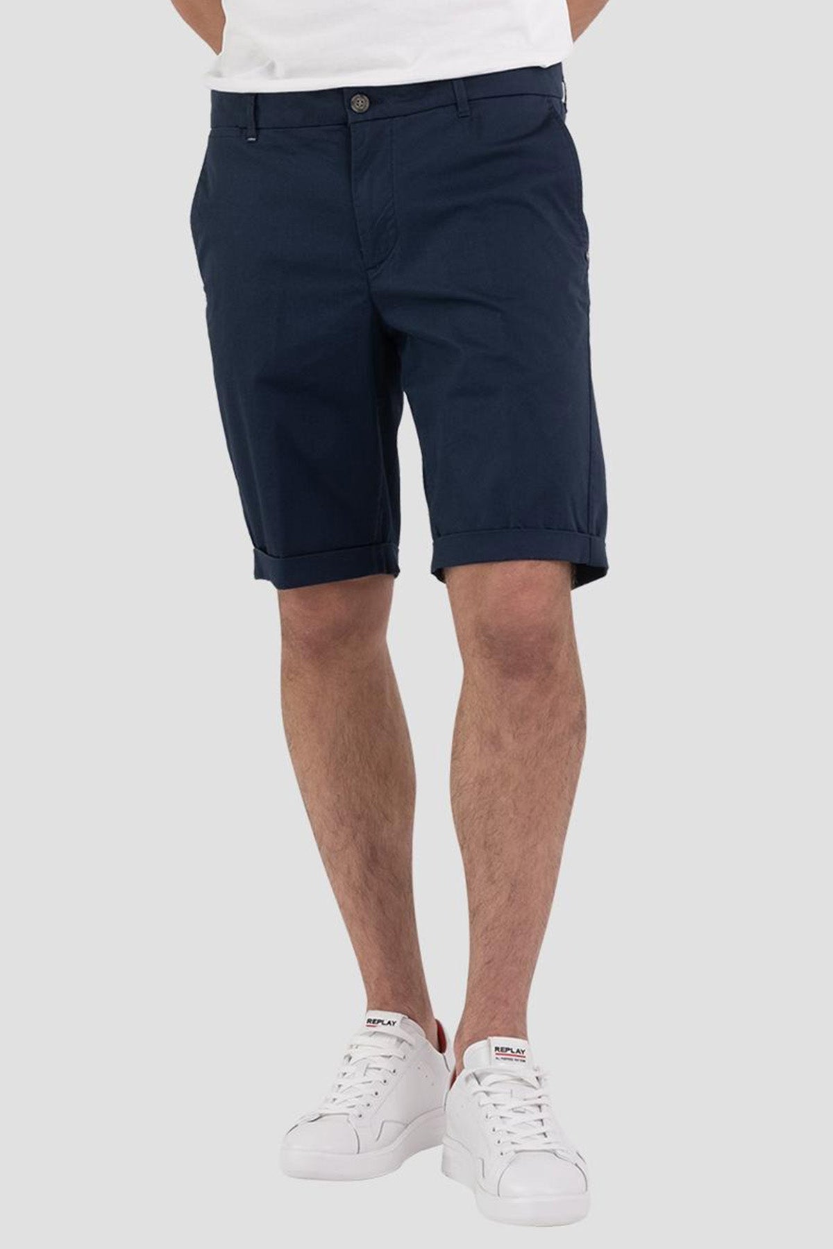 Replay Slim Fit Duble Paça Şort