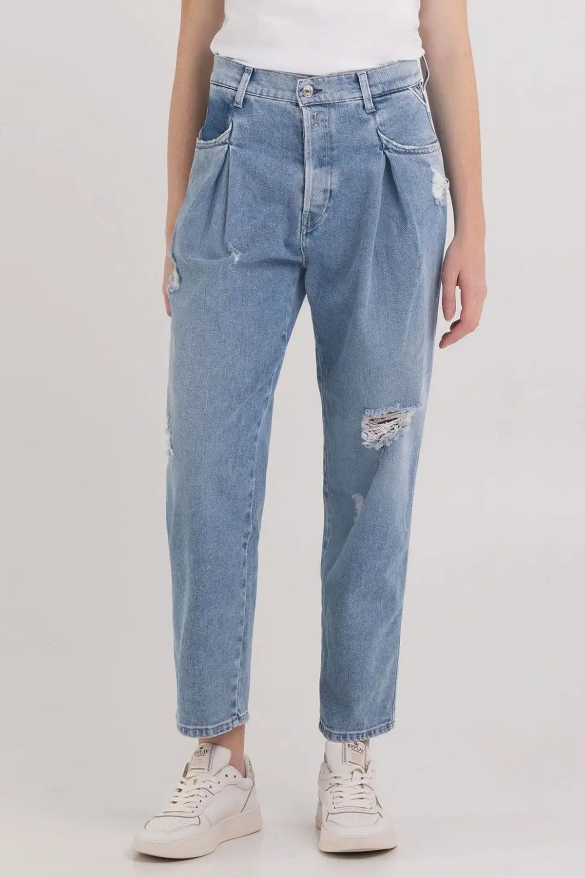 Replay Boyfriend Fit Tek Pile Jeans-Libas Trendy Fashion Store