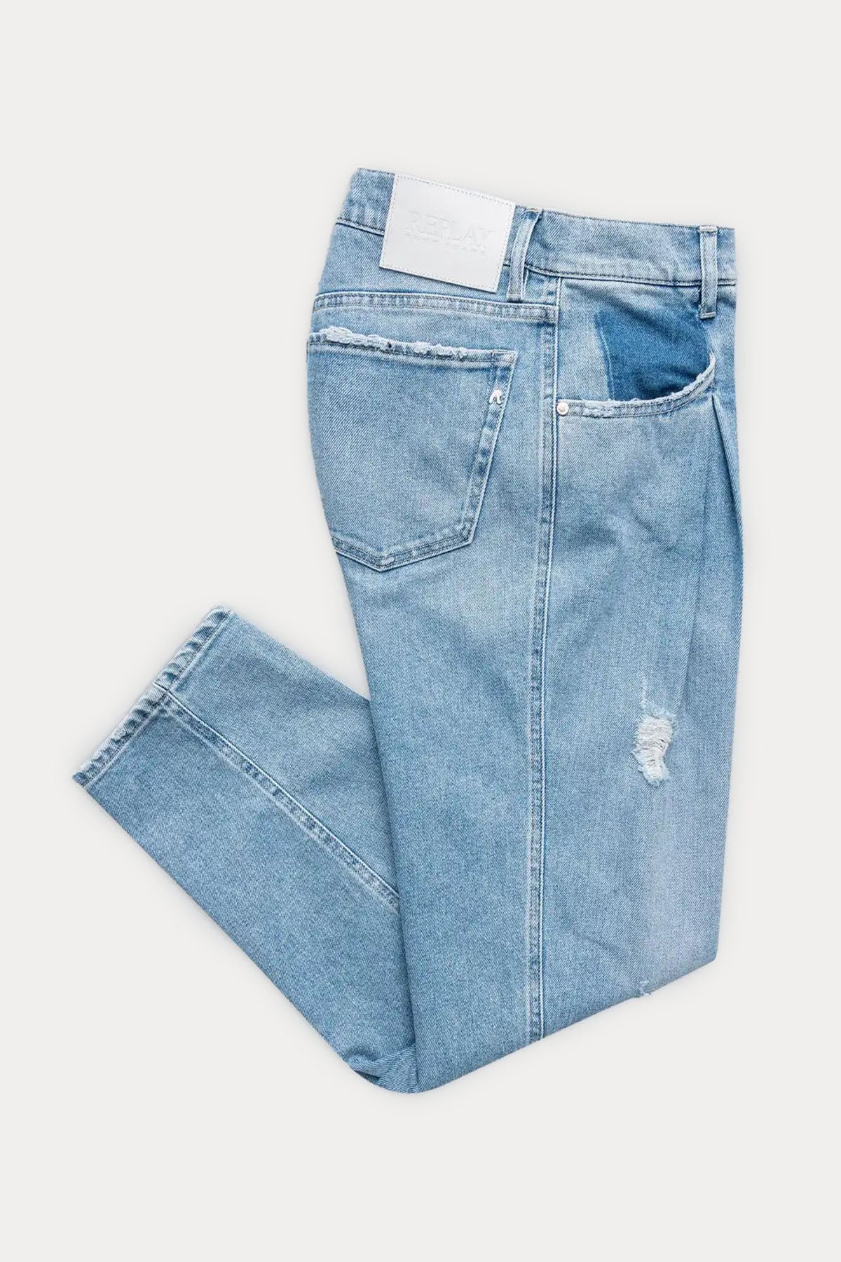 Replay Boyfriend Fit Tek Pile Jeans-Libas Trendy Fashion Store