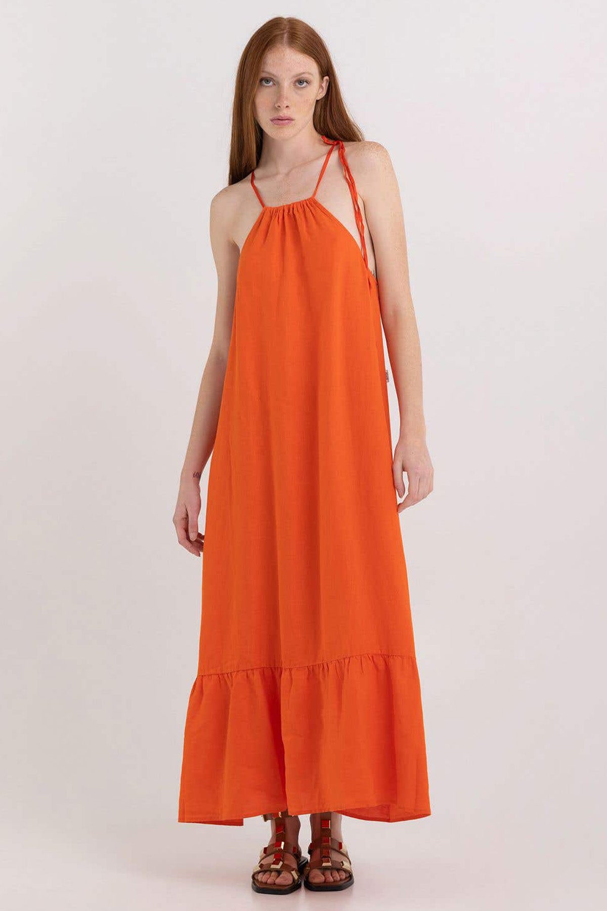 Replay İp Askılı Maxi Keten Elbise-Libas Trendy Fashion Store