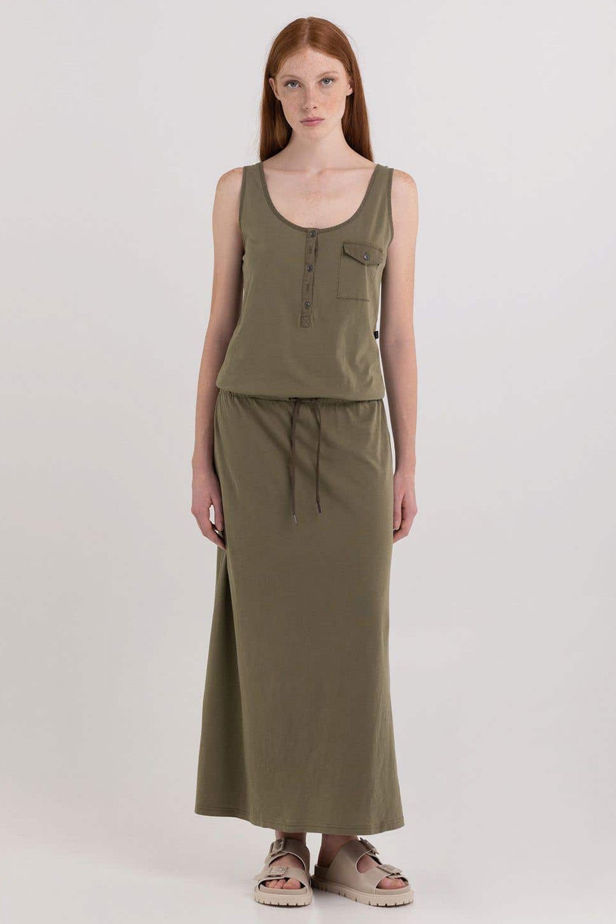 Replay Geniş Yuvarlak Yaka Maxi Elbise-Libas Trendy Fashion Store