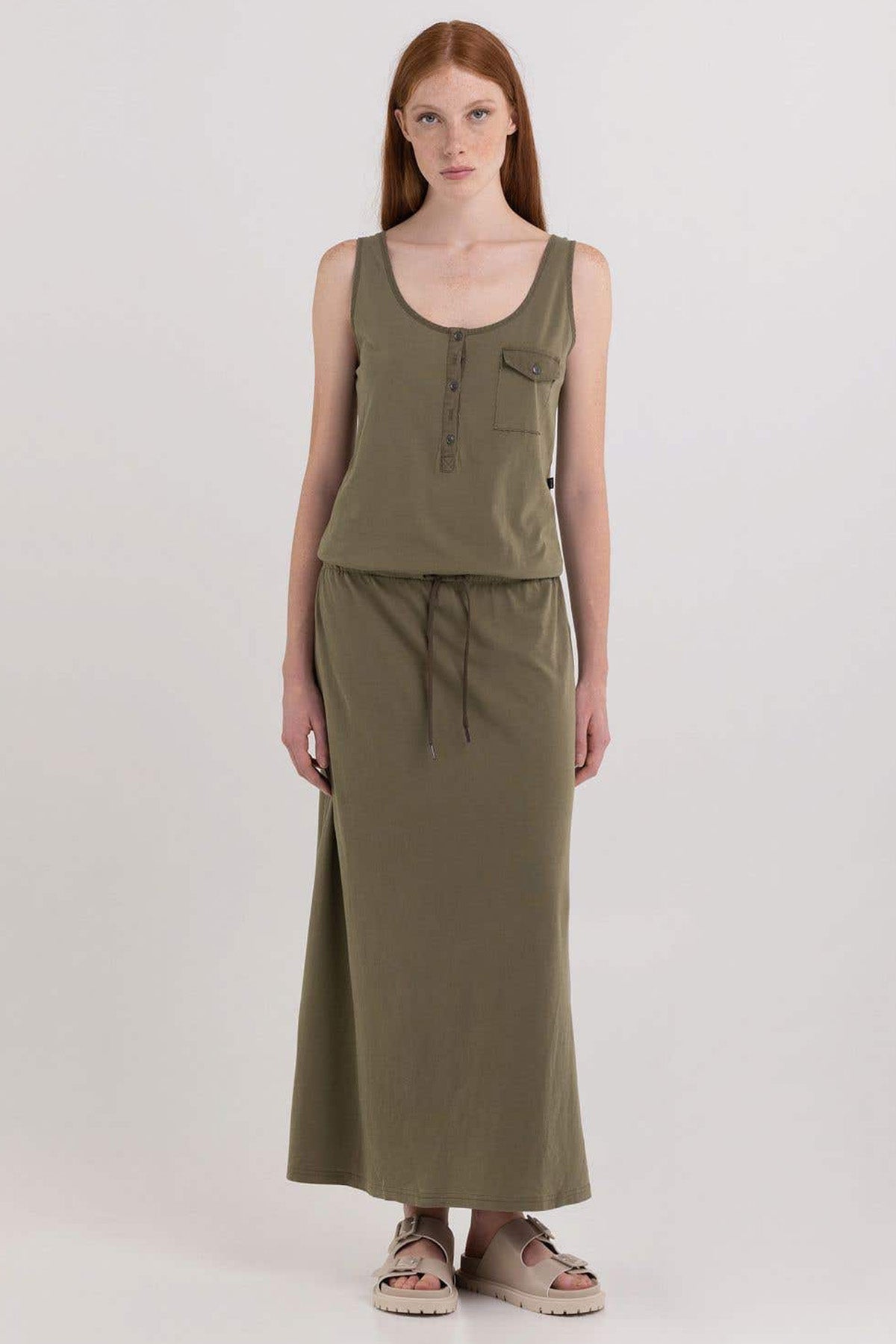 Replay Geniş Yuvarlak Yaka Maxi Elbise-Libas Trendy Fashion Store