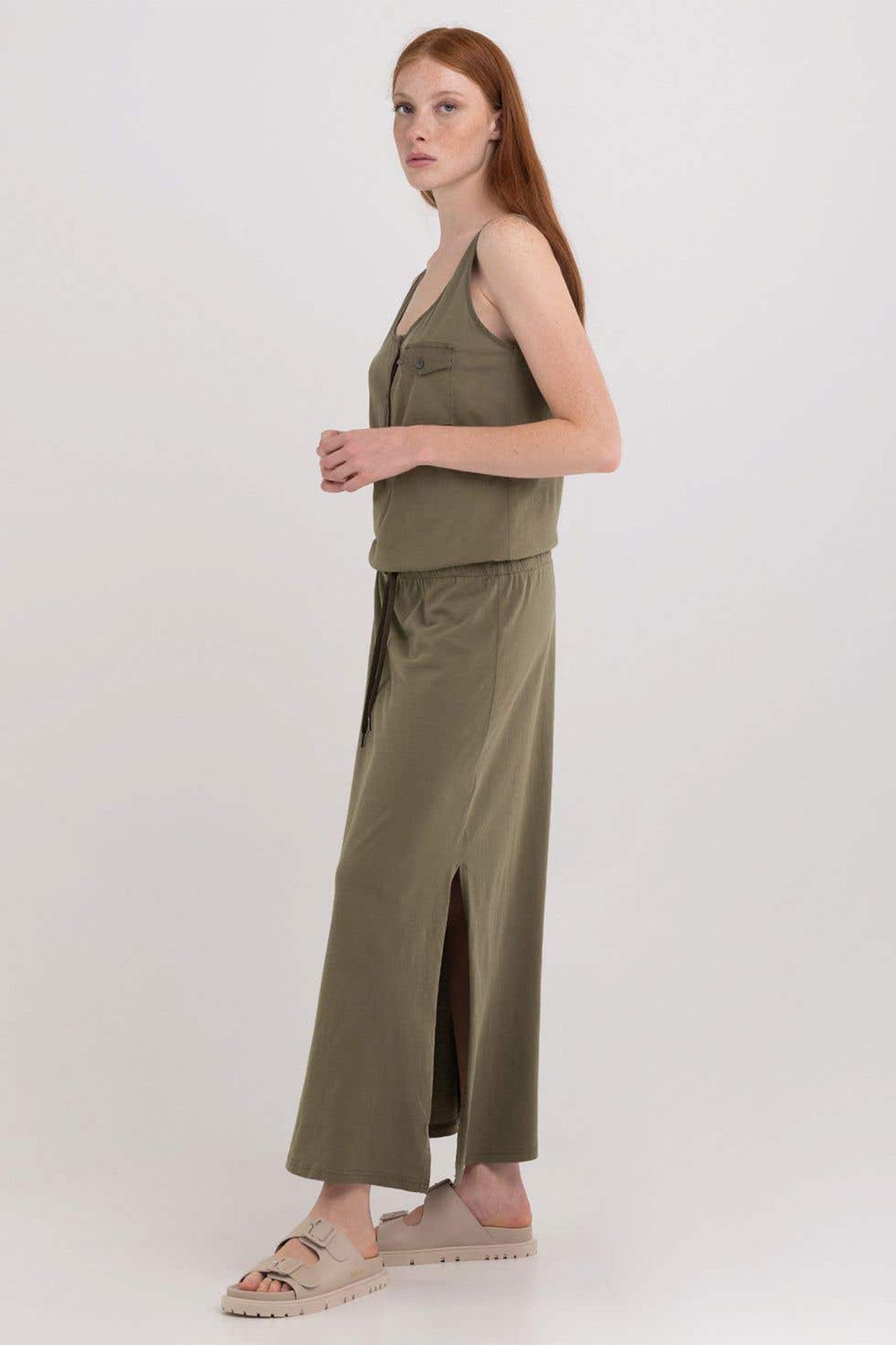 Replay Geniş Yuvarlak Yaka Maxi Elbise-Libas Trendy Fashion Store