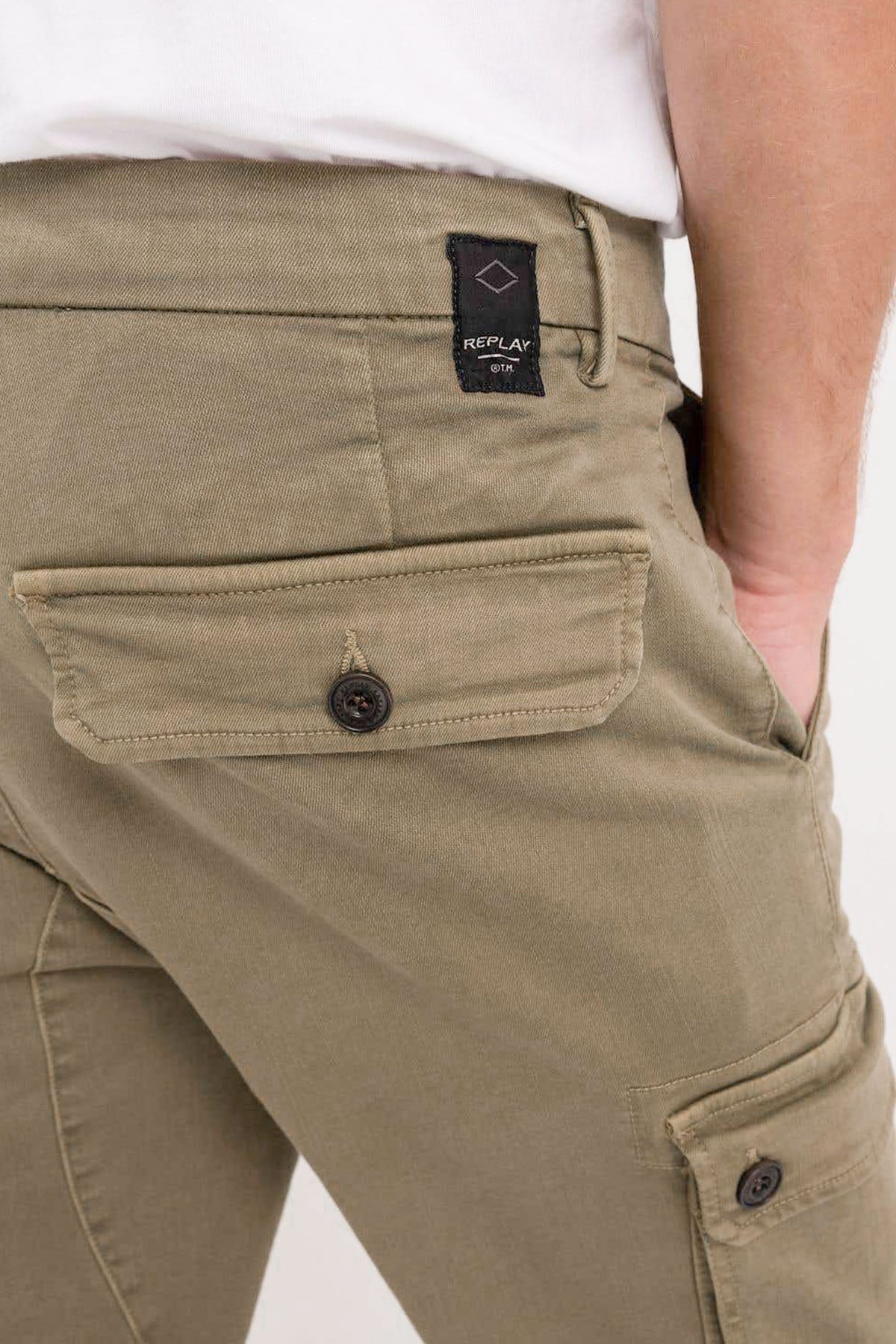Replay Jaan Hyperflex X-Lite Slim Fit Kargo Pantolon-Libas Trendy Fashion Store