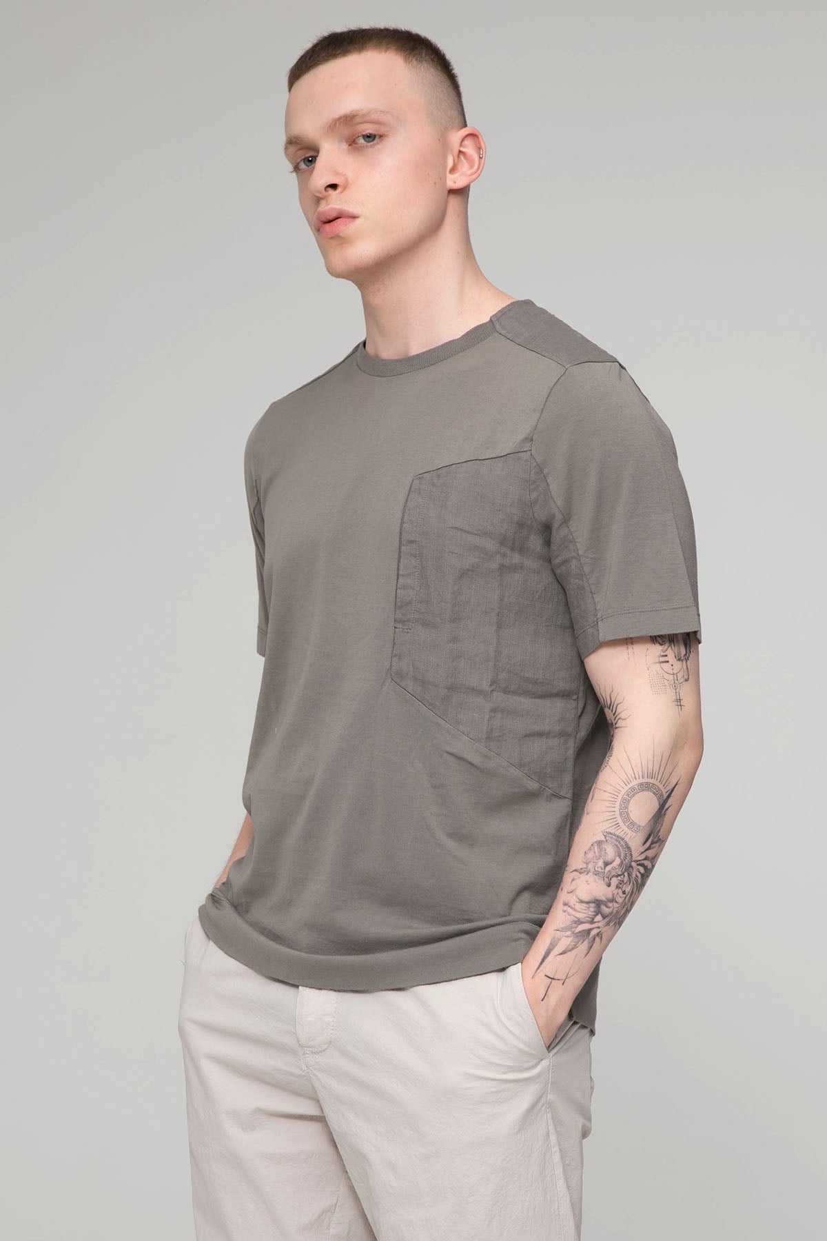 Transit Regular Fit Cep Detaylı Yuvarlak Yaka T-shirt-Libas Trendy Fashion Store