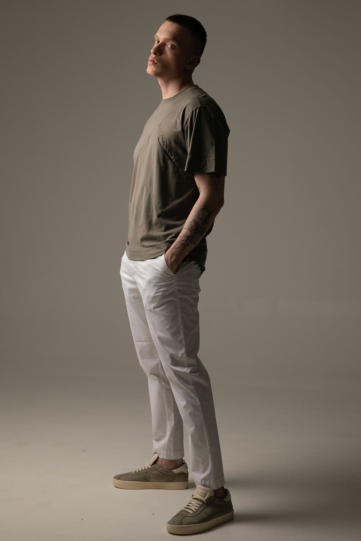 Transit Logolu Şerit Detaylı Geniş Kesim T-shirt-Libas Trendy Fashion Store