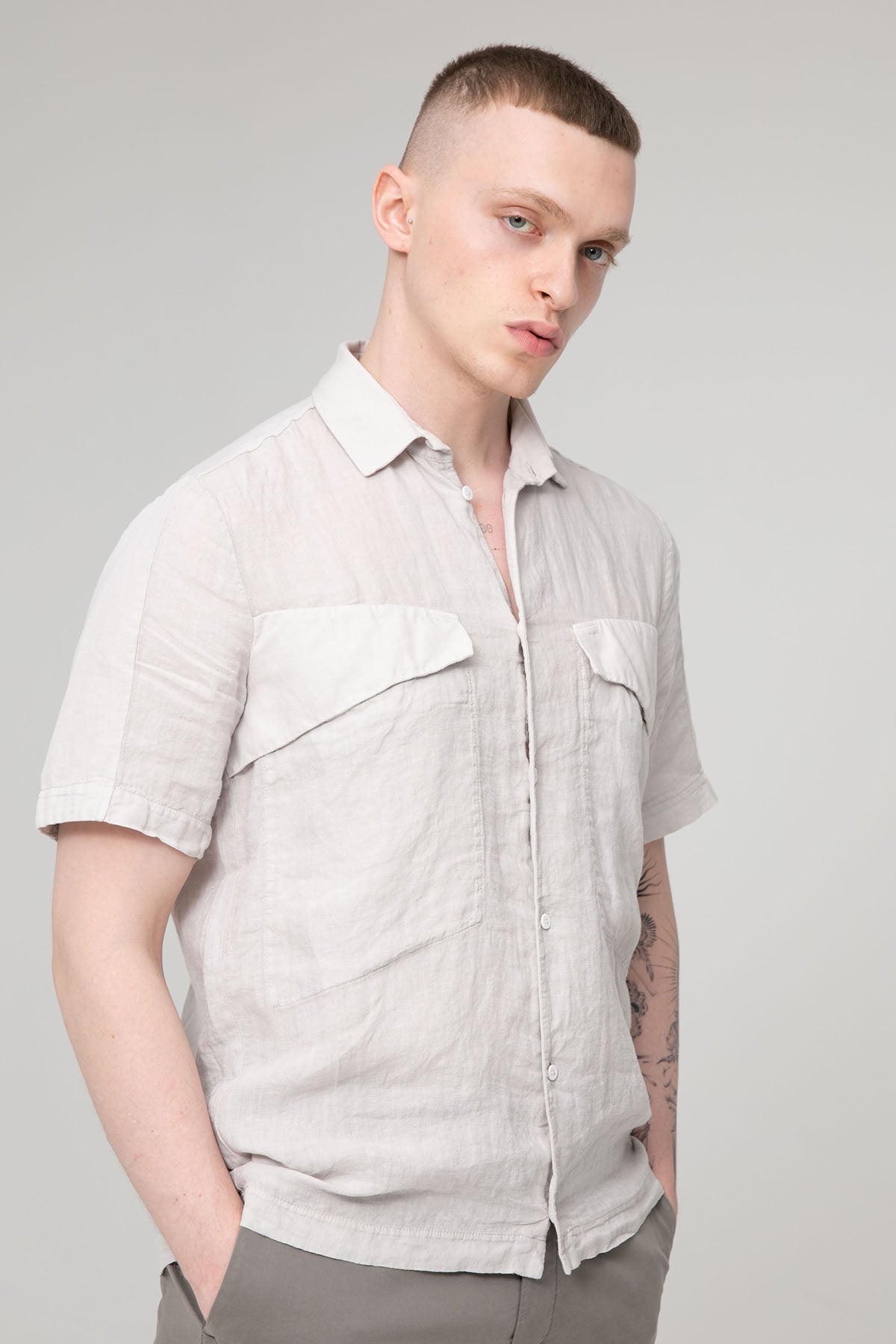 Transit Loose Fit Cep Detaylı Keten Gömlek-Libas Trendy Fashion Store