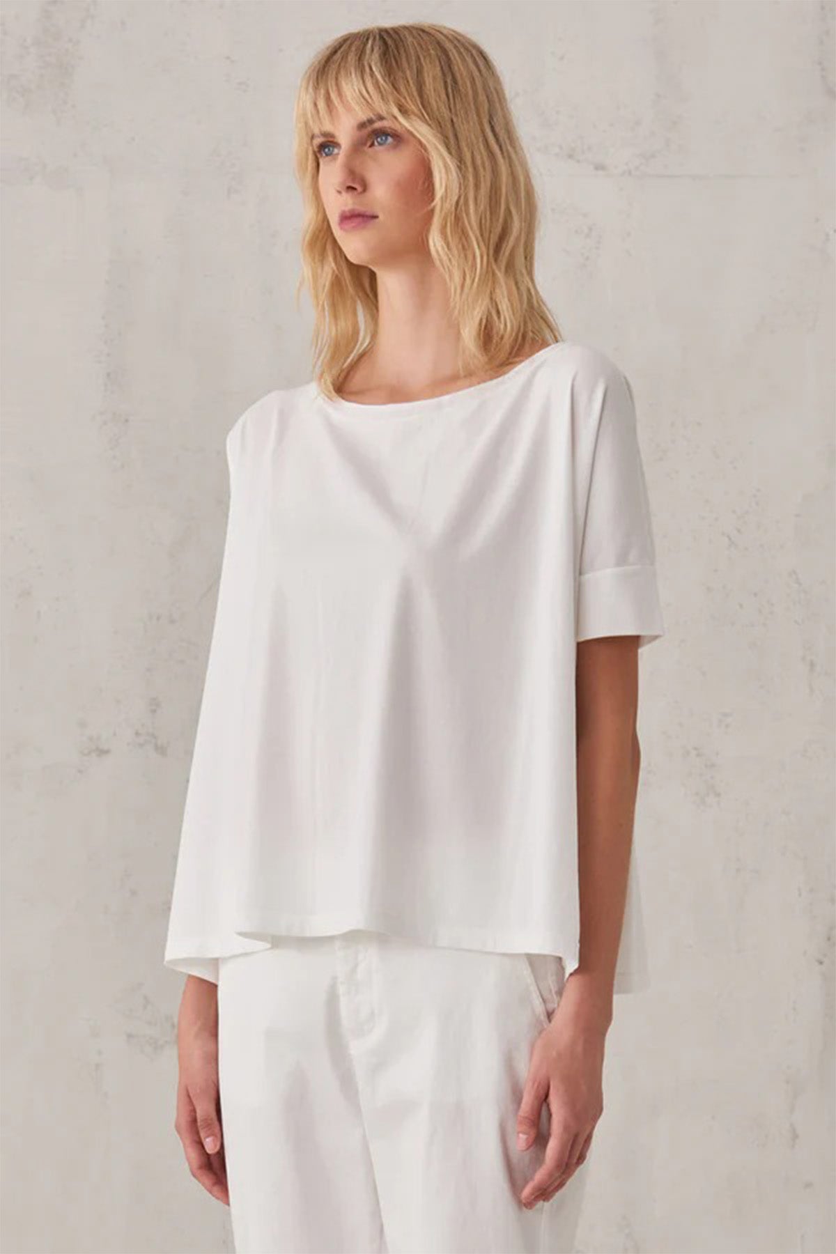 Transit Yuvarlak Yaka Geniş Kesim T-shirt-Libas Trendy Fashion Store