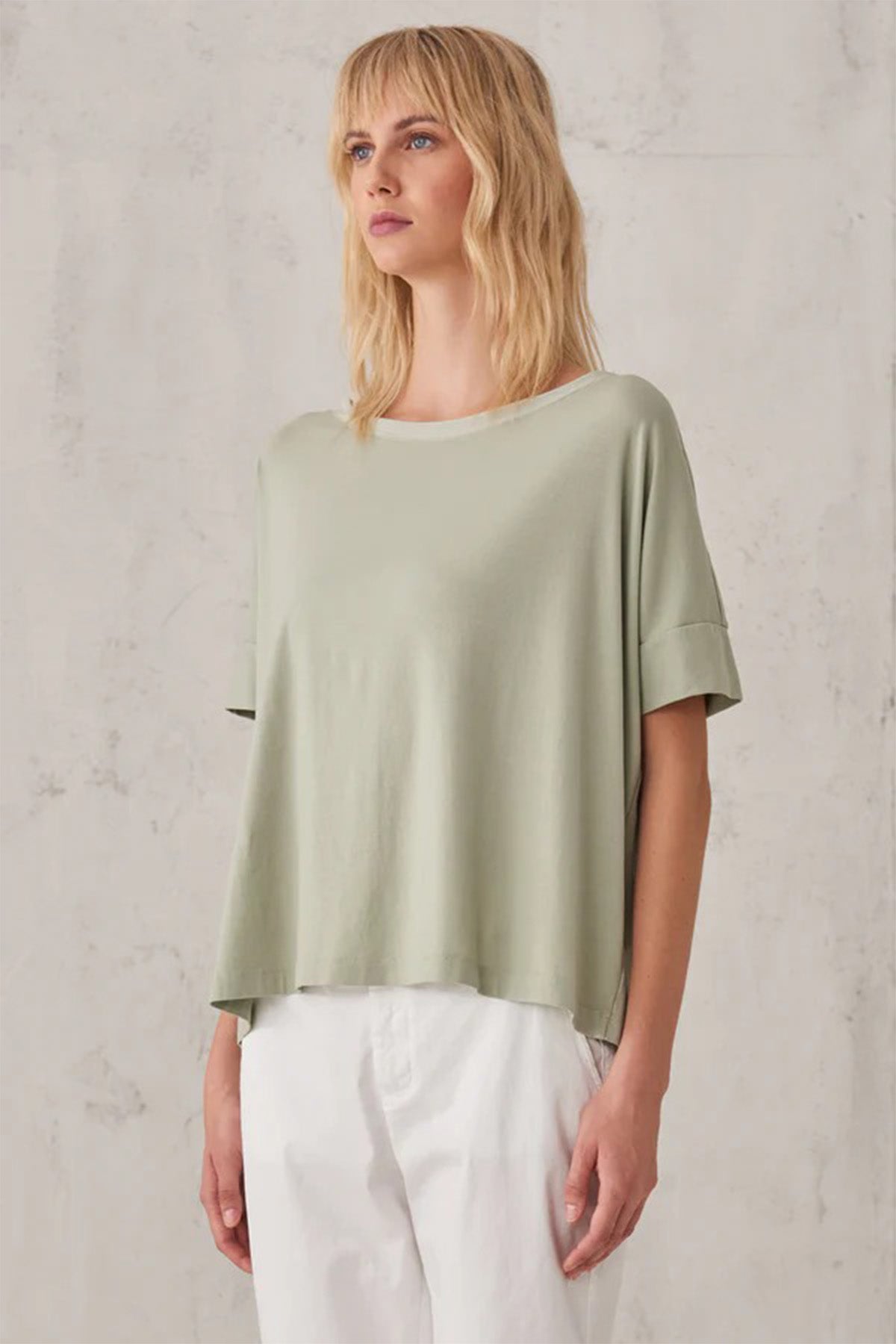 Transit Yuvarlak Yaka Geniş Kesim T-shirt-Libas Trendy Fashion Store