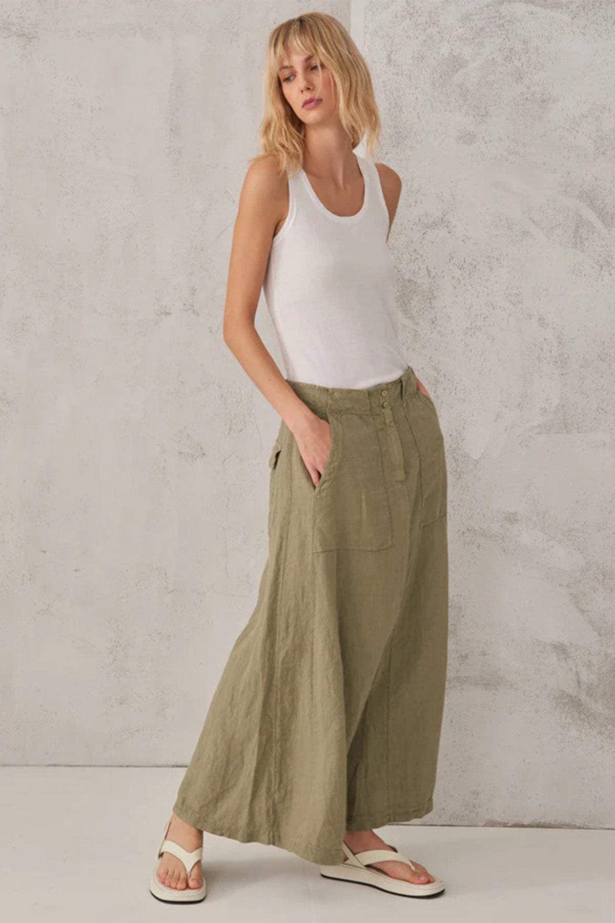 Transit Maxi Keten Etek-Libas Trendy Fashion Store