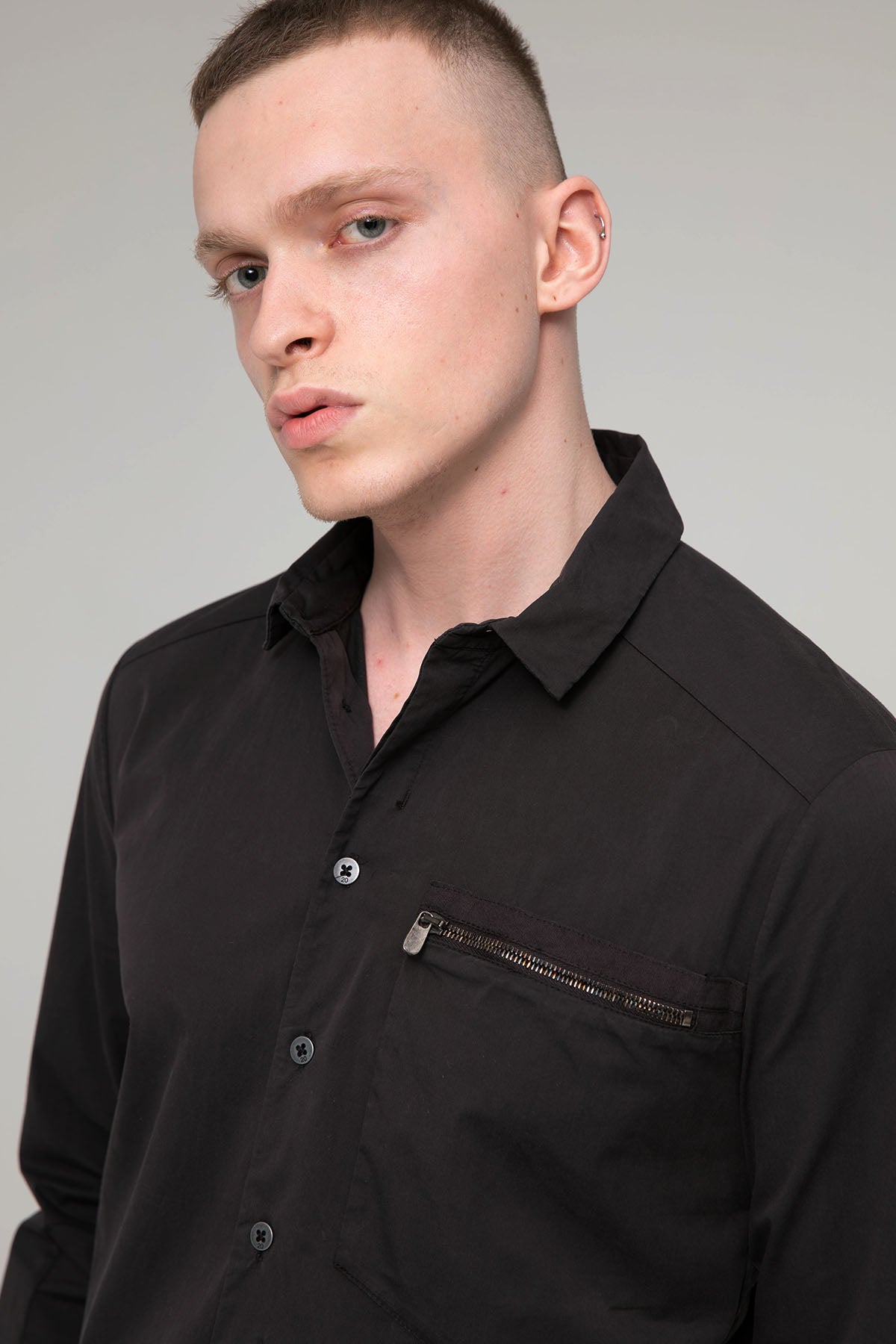 Transit Fermuarlı Cep Detaylı Gömlek-Libas Trendy Fashion Store