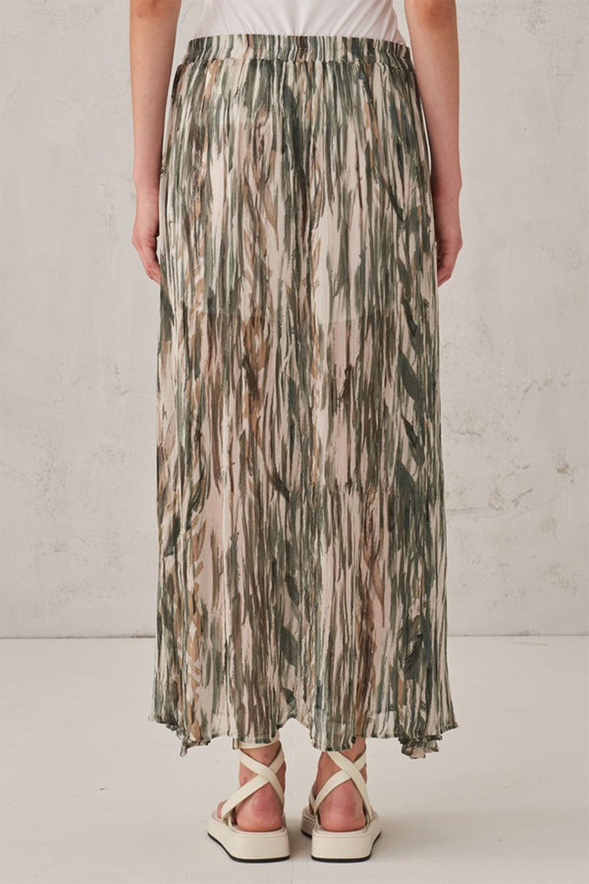 Transit Renkli Piliseli Maxi Etek-Libas Trendy Fashion Store