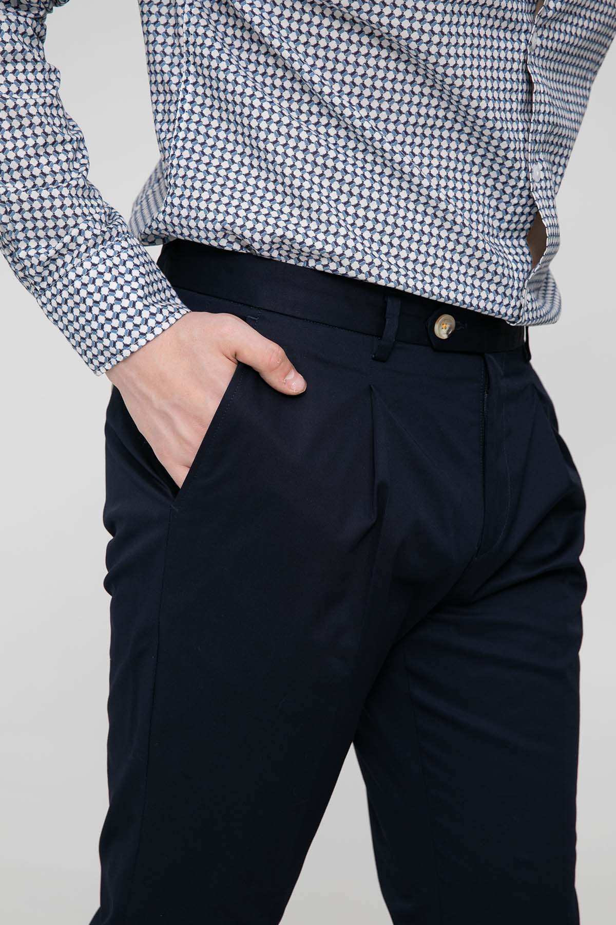 Manuel Ritz Tek Pileli Yandan Cepli Pantolon