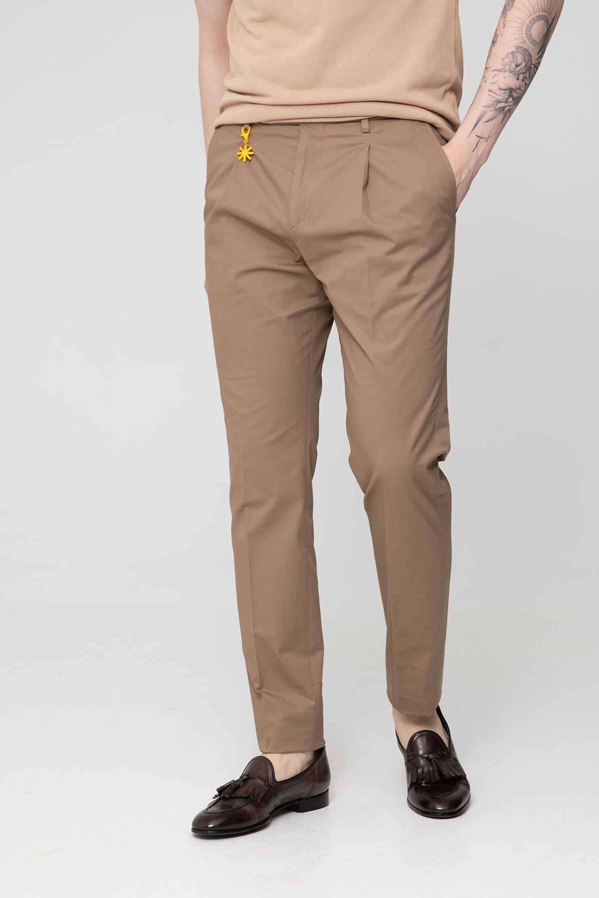 Manuel Ritz Tek Pileli Yandan Cepli Pantolon