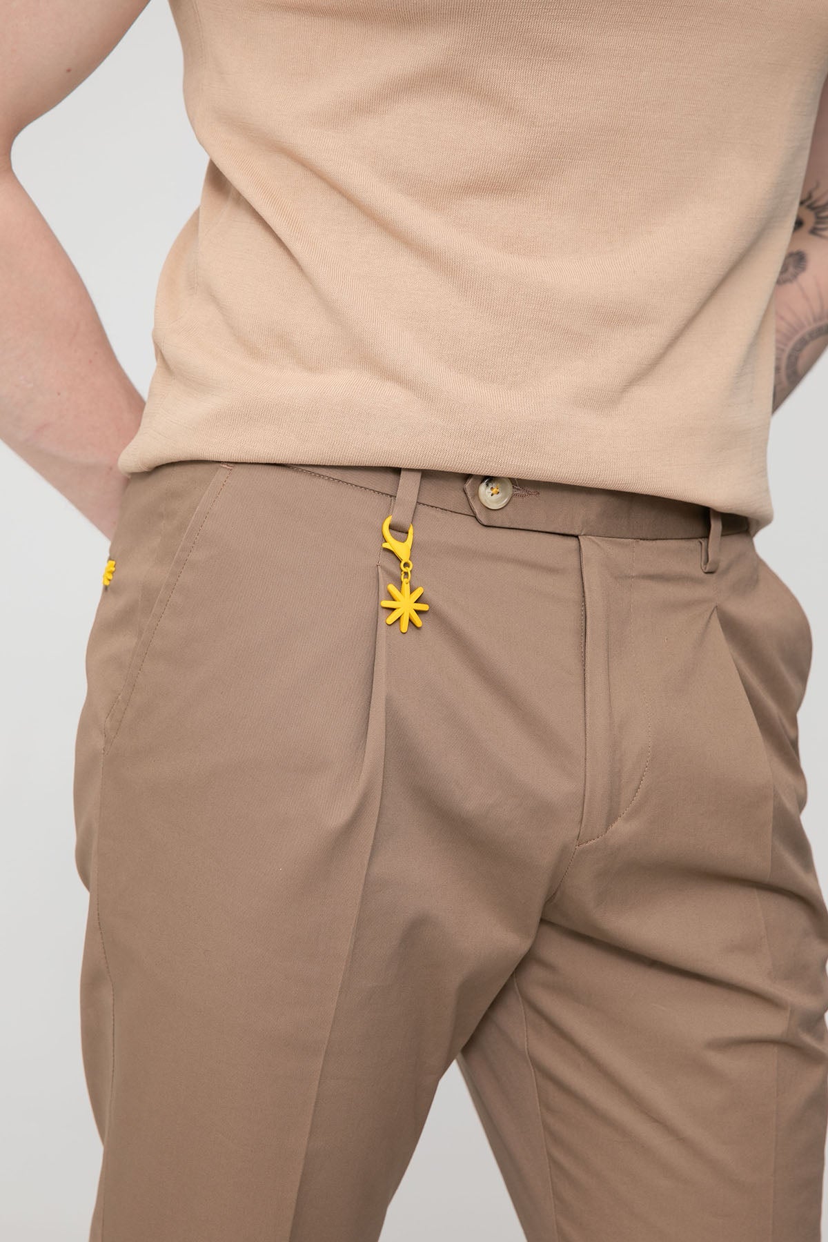 Manuel Ritz Tek Pileli Yandan Cepli Pantolon